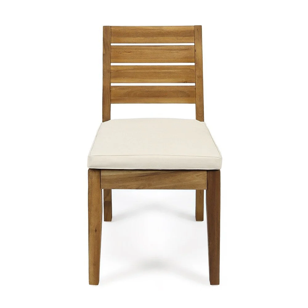 Outdoor 6-Seater Acacia Wood Expandable Dining Set with Cushions - Image 11