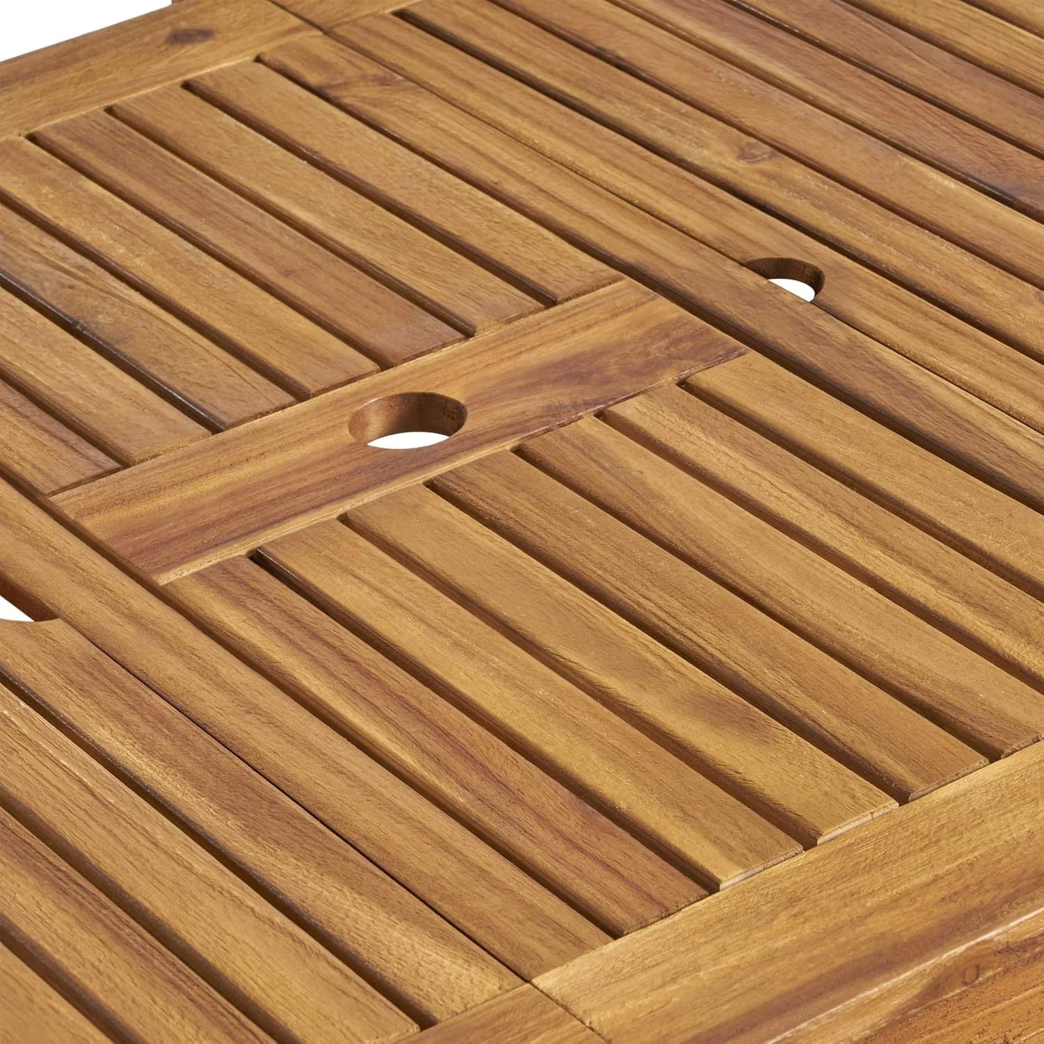 Outdoor 6-Seater Acacia Wood Expandable Dining Set with Cushions - Image 3