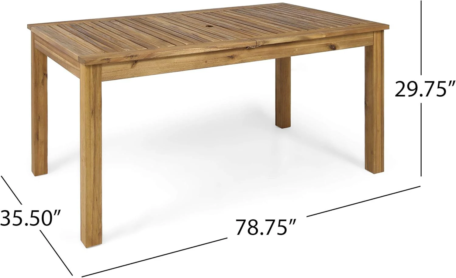 Outdoor 6-Seater Acacia Wood Expandable Dining Set with Cushions - Image 4