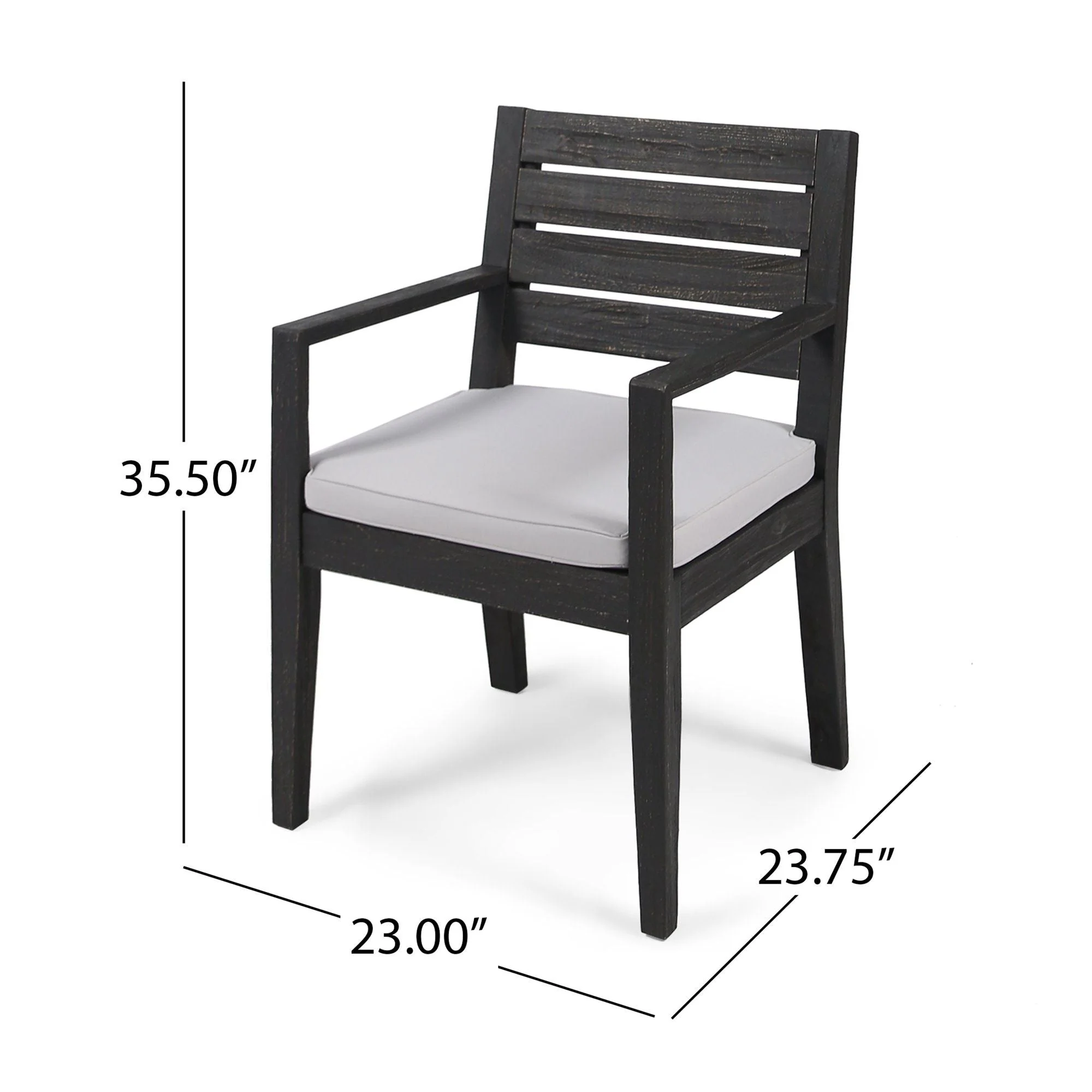 Outdoor 6 Seater Dining Set With Bench - Dark Gray / Light Gray - Image 2