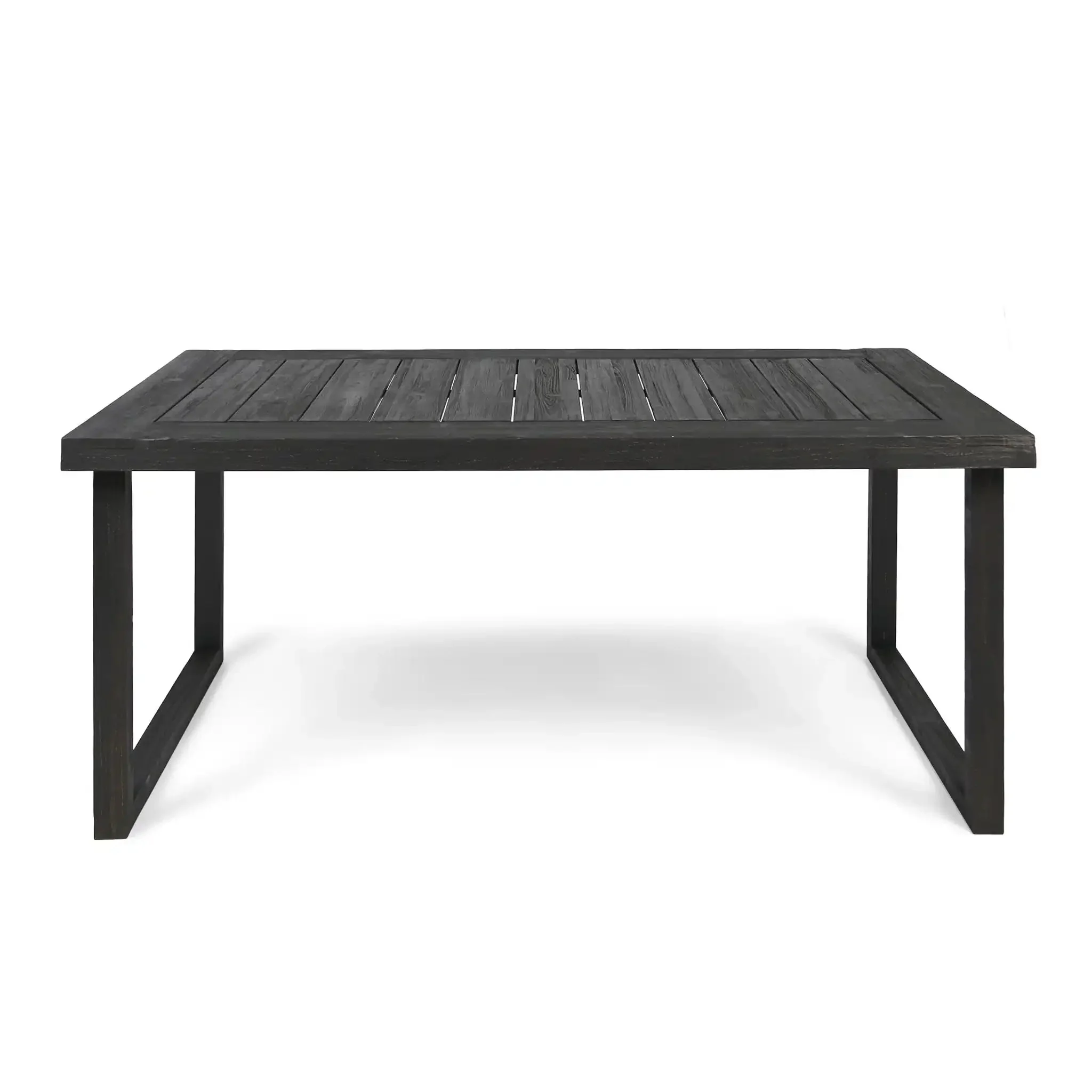 Outdoor Acacia Wood Dining Table, Sandblast Finish - Image 2