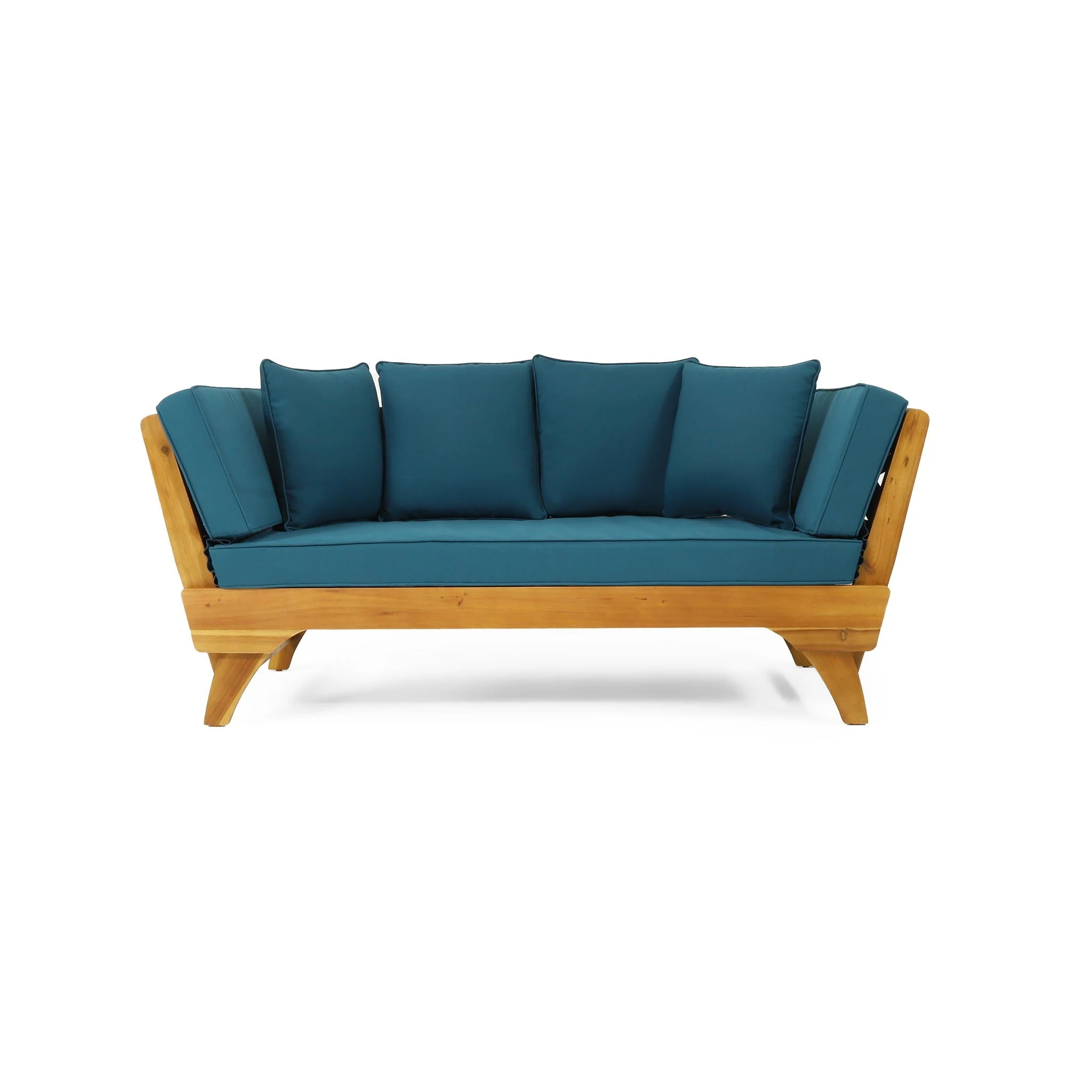 Outdoor Acacia Wood Expandable Daybed With Cushions - Image 4