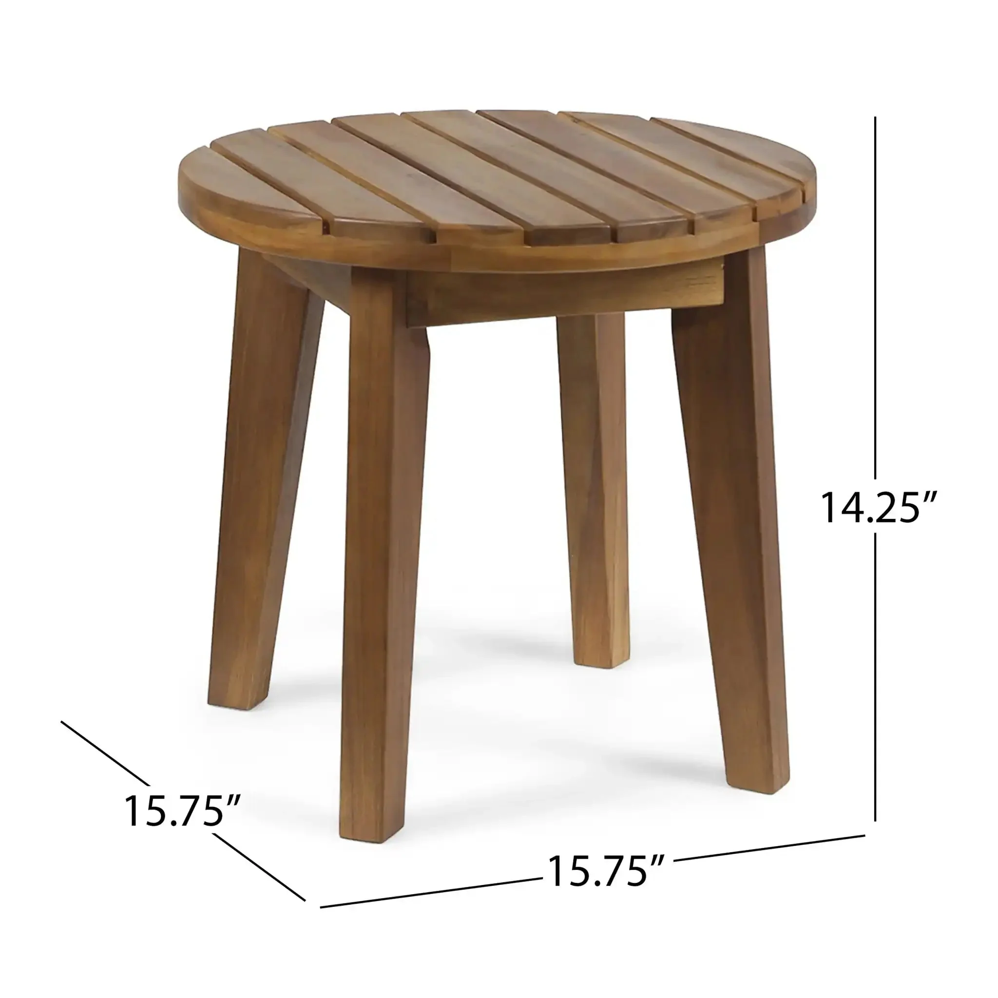 Outdoor Acacia Wood Side Table With Weather Resistance - Image 7