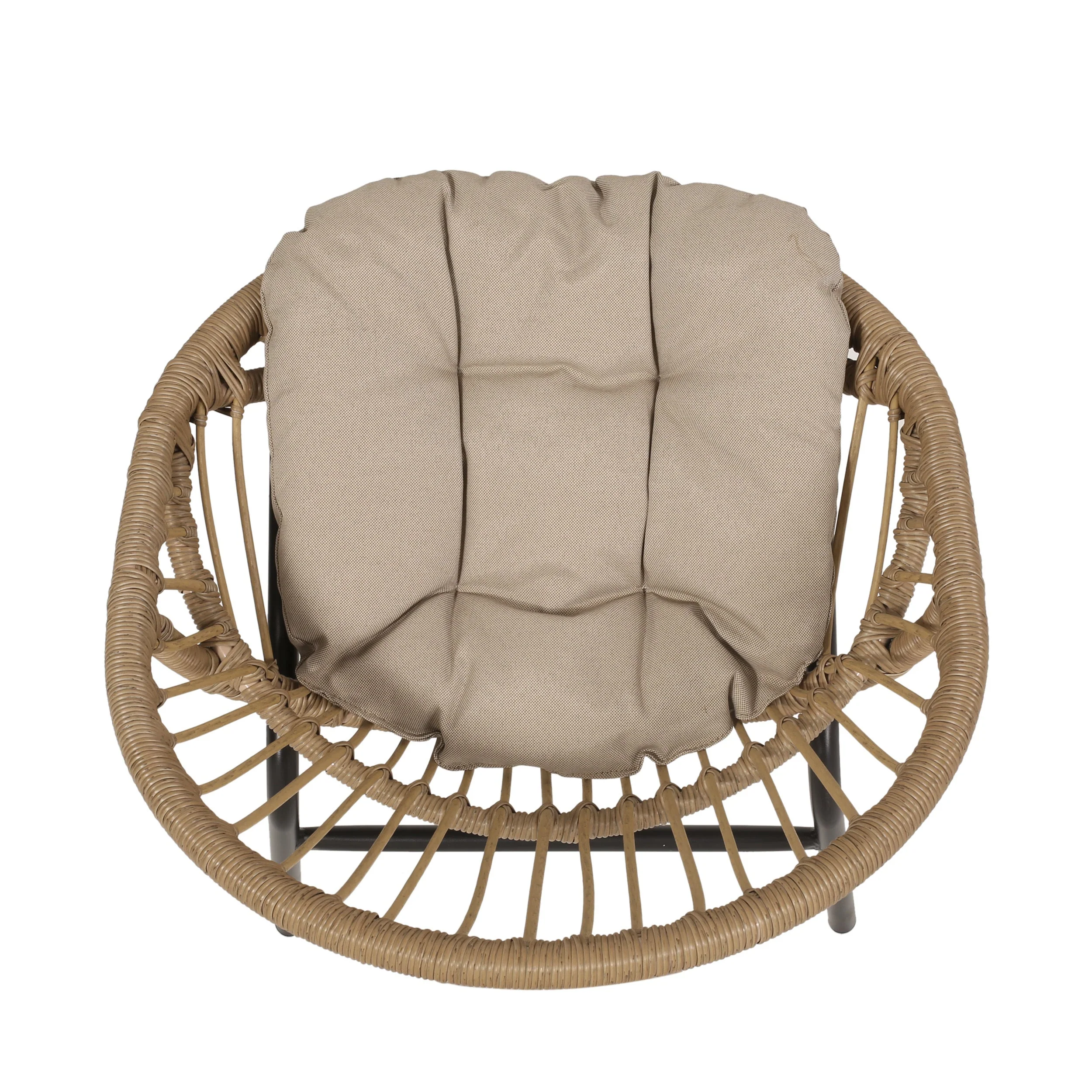 Outdoor Accent Chair with Curved Back and Basket Frame Set of 2 - Image 8