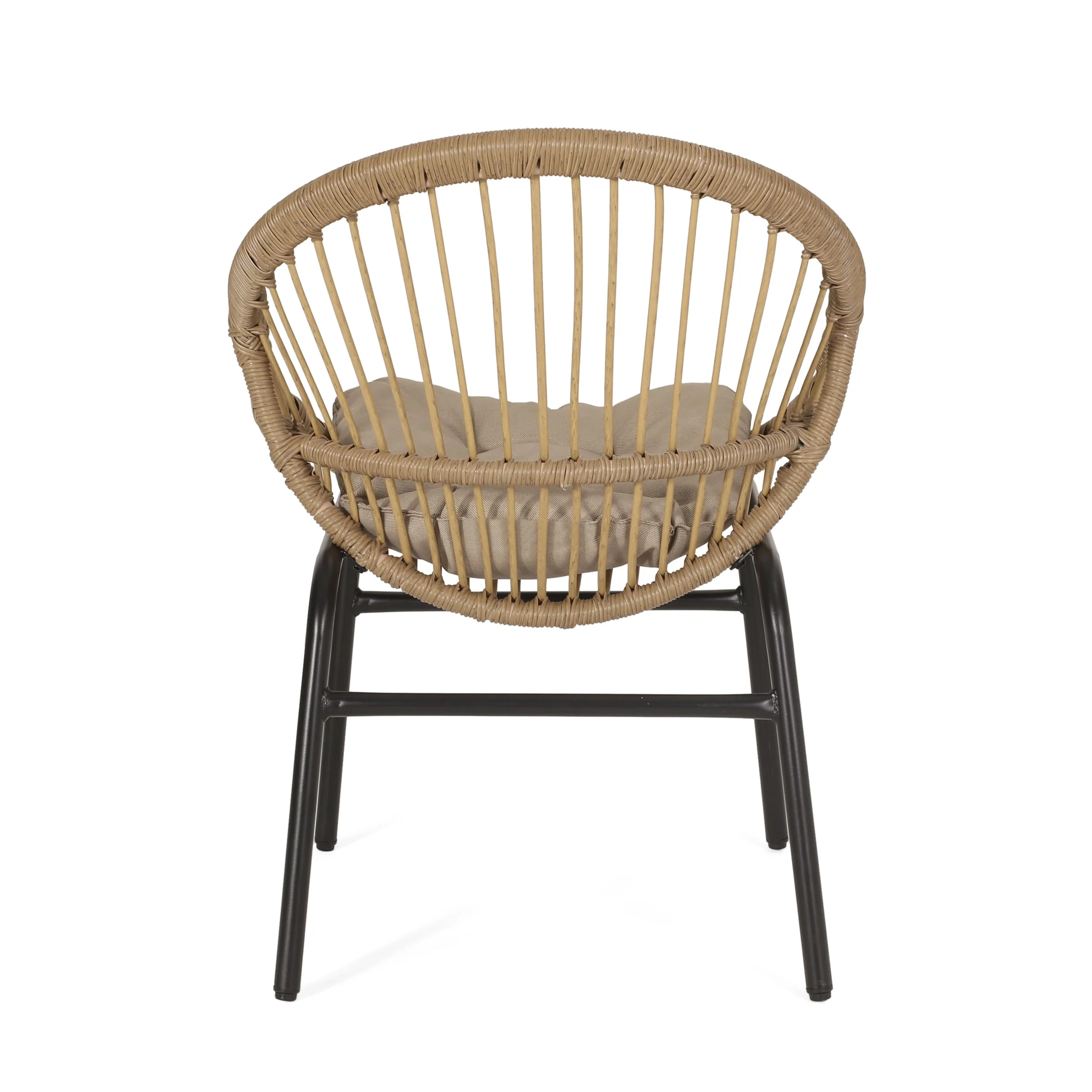 Outdoor Accent Chair with Curved Back and Basket Frame Set of 2 - Image 9