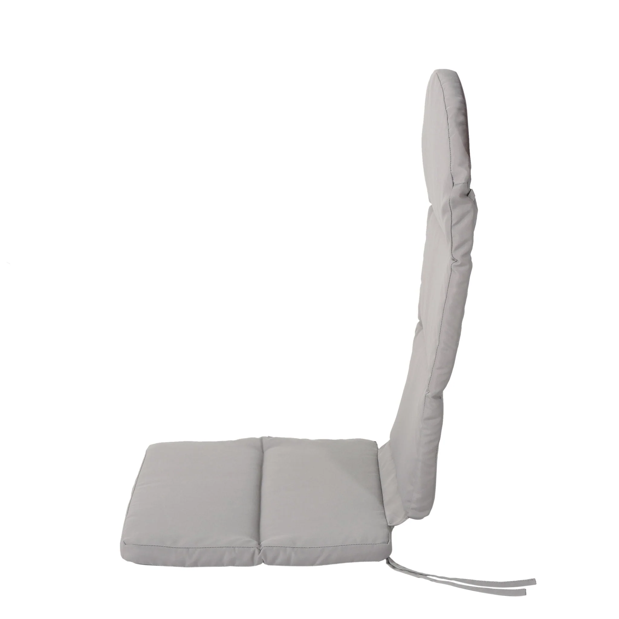 Outdoor Adirondack Chair Cushion With Water Resistant Fabric And Ties - Gray - Image 3