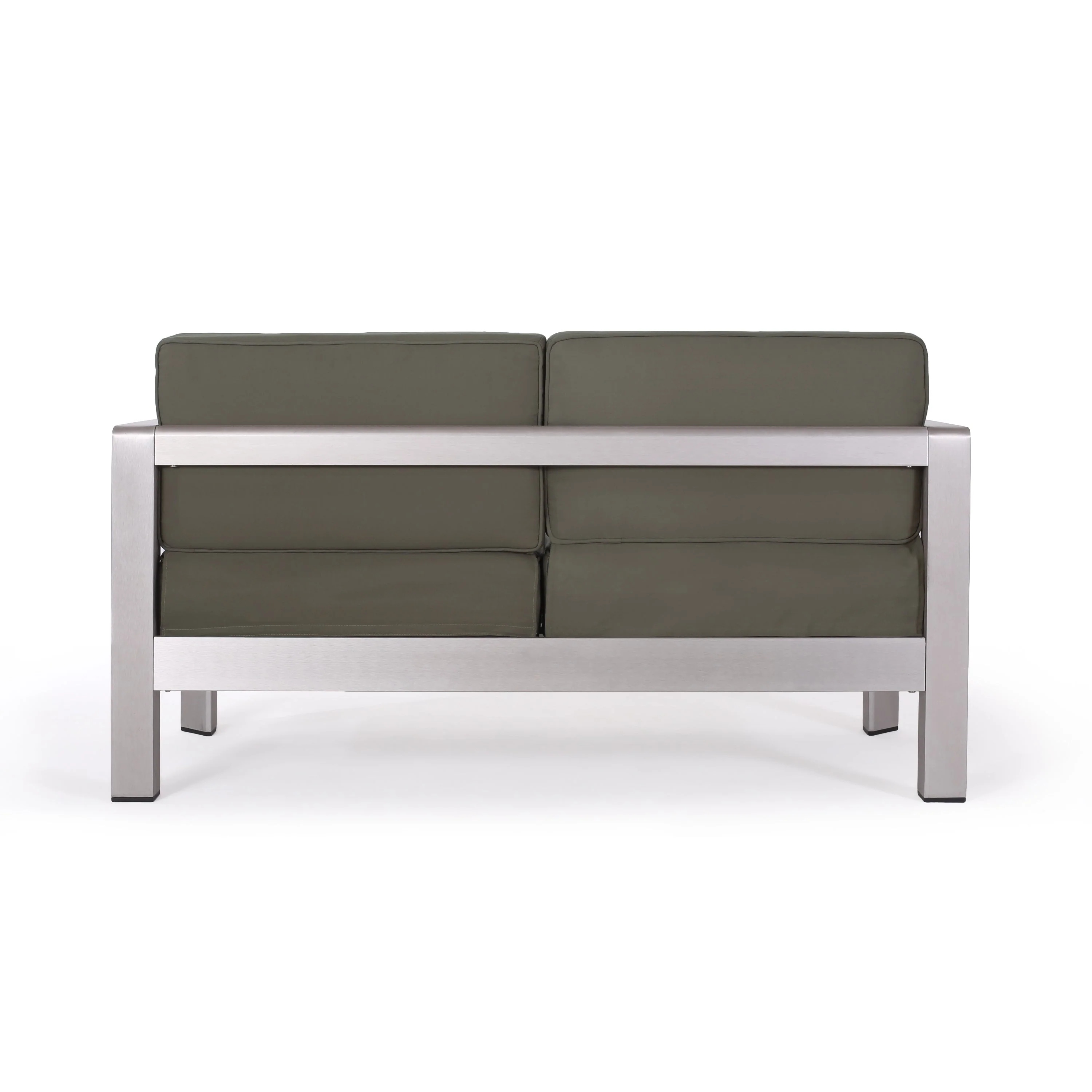 Outdoor Aluminum Loveseat – Low-Profile Patio Seating with Deep Cushions - Image 11