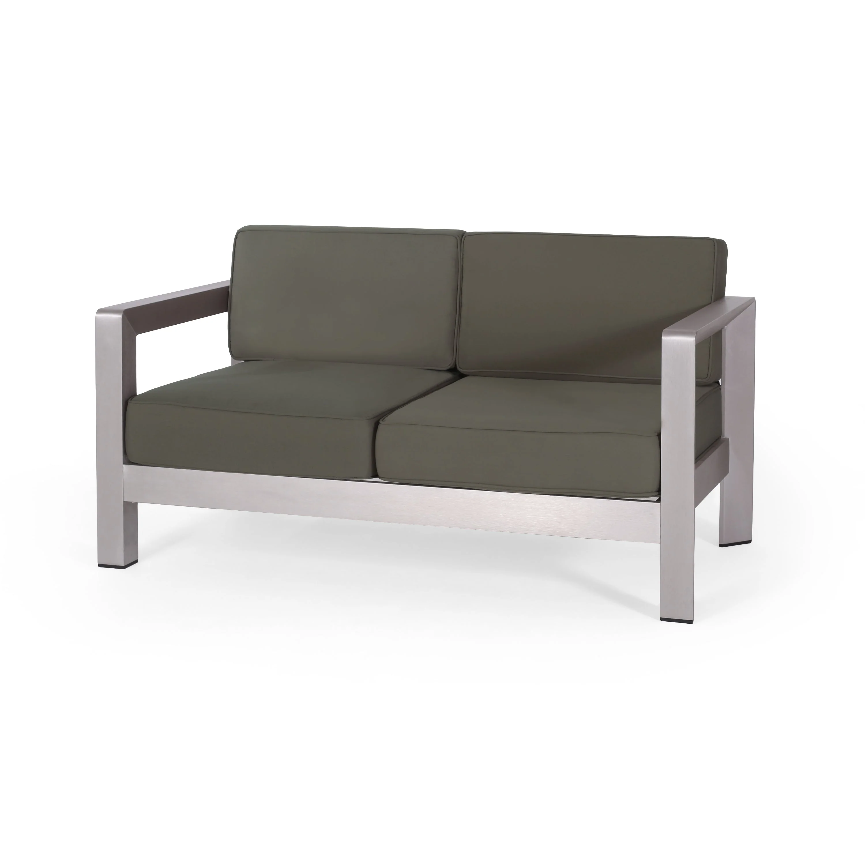 Outdoor Aluminum Loveseat – Low-Profile Patio Seating with Deep Cushions - Image 7