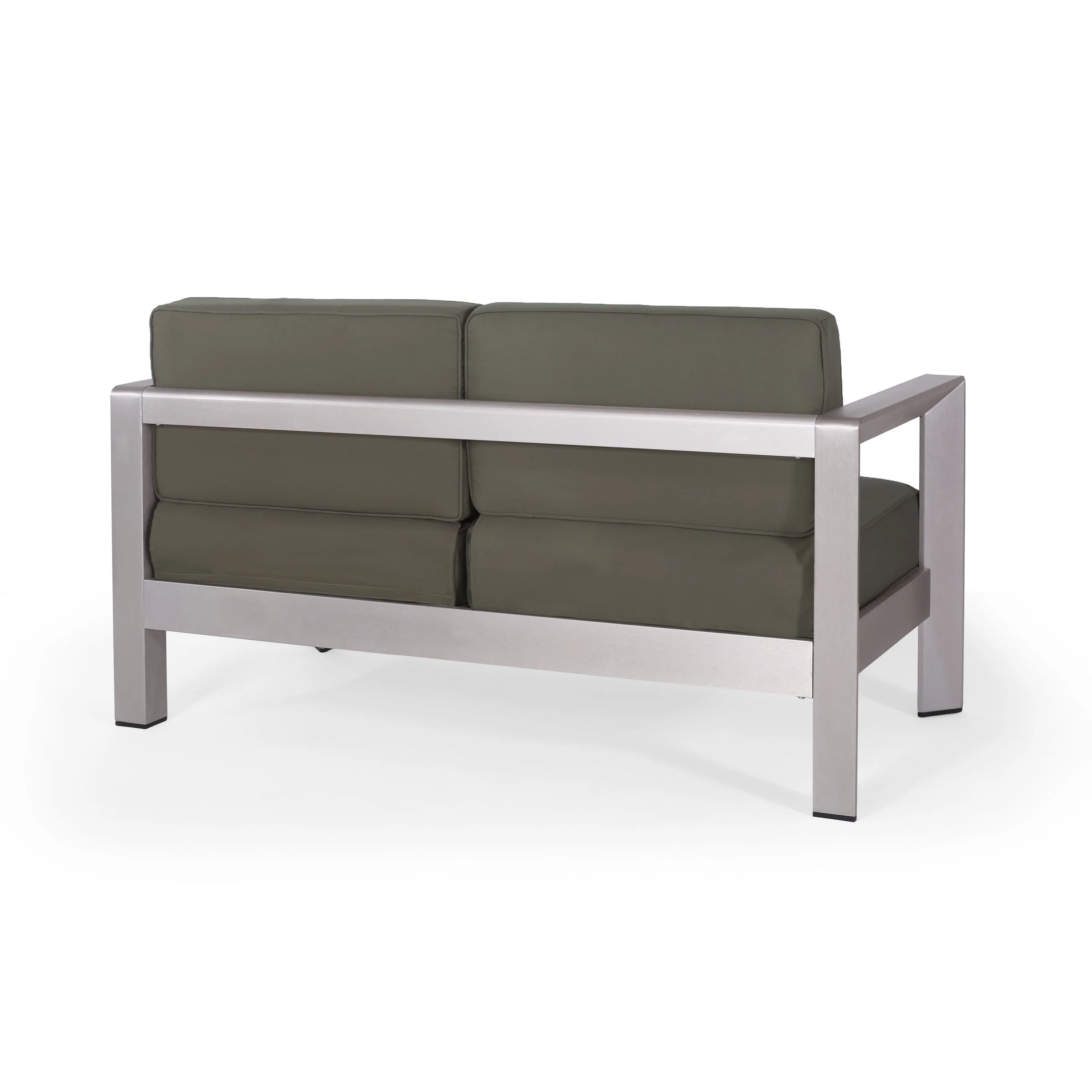Outdoor Aluminum Loveseat – Low-Profile Patio Seating with Deep Cushions - Image 8