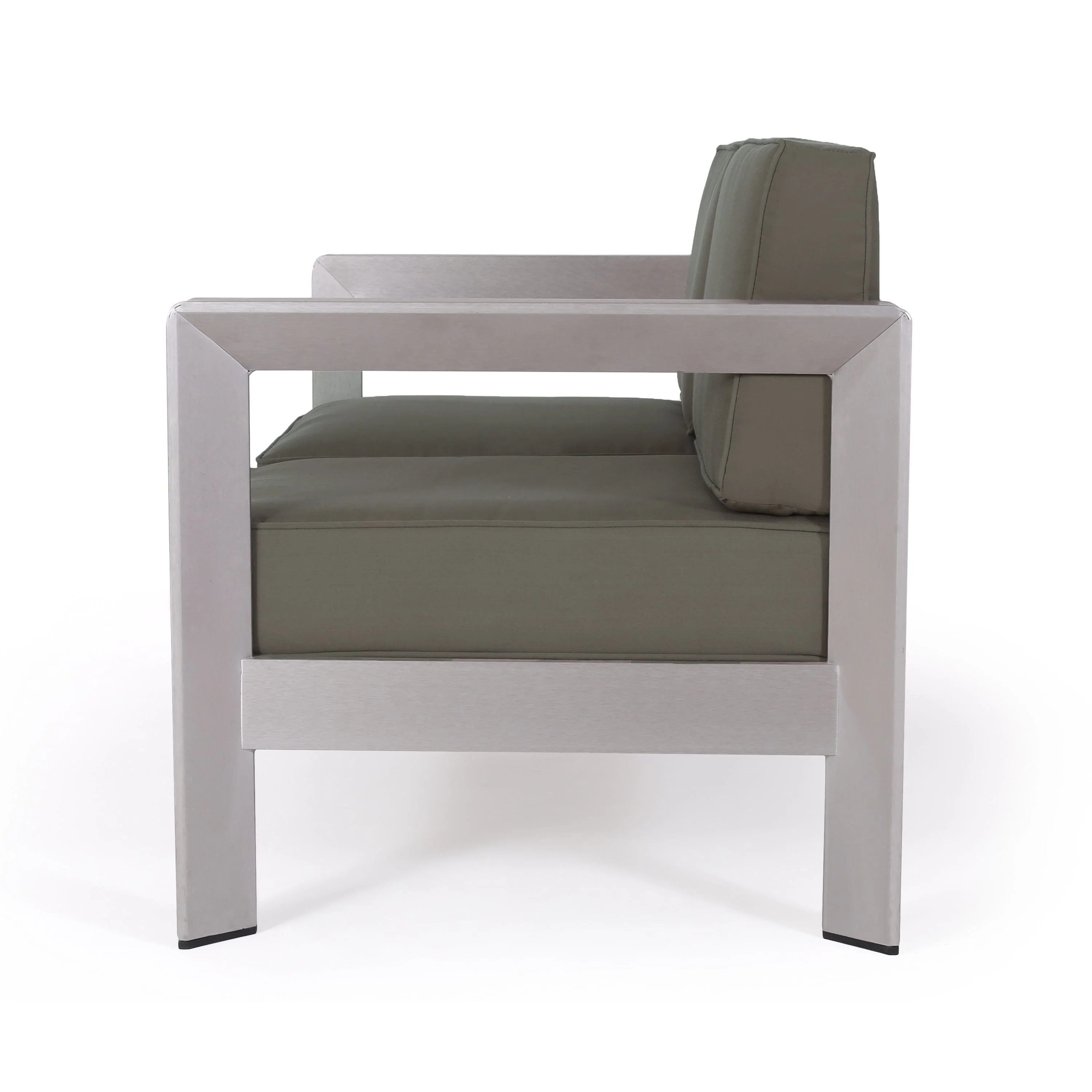 Outdoor Aluminum Loveseat – Low-Profile Patio Seating with Deep Cushions - Image 9