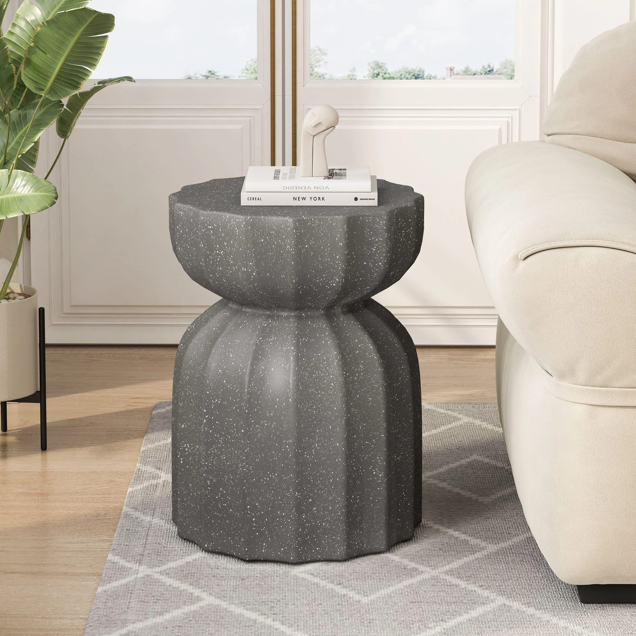 Outdoor And Indoor Waterproof Coffee Table (Set of 2) - Gray - Image 4