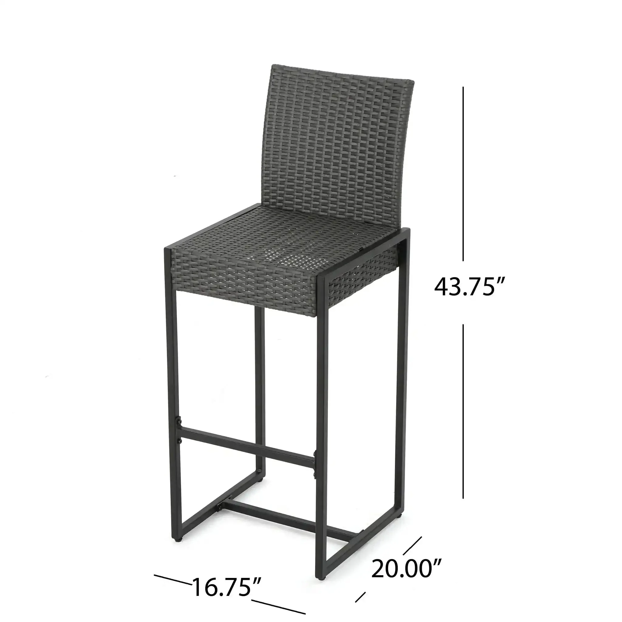 Outdoor Barstool With Hand Crafted Details (Set of 2) - Image 3