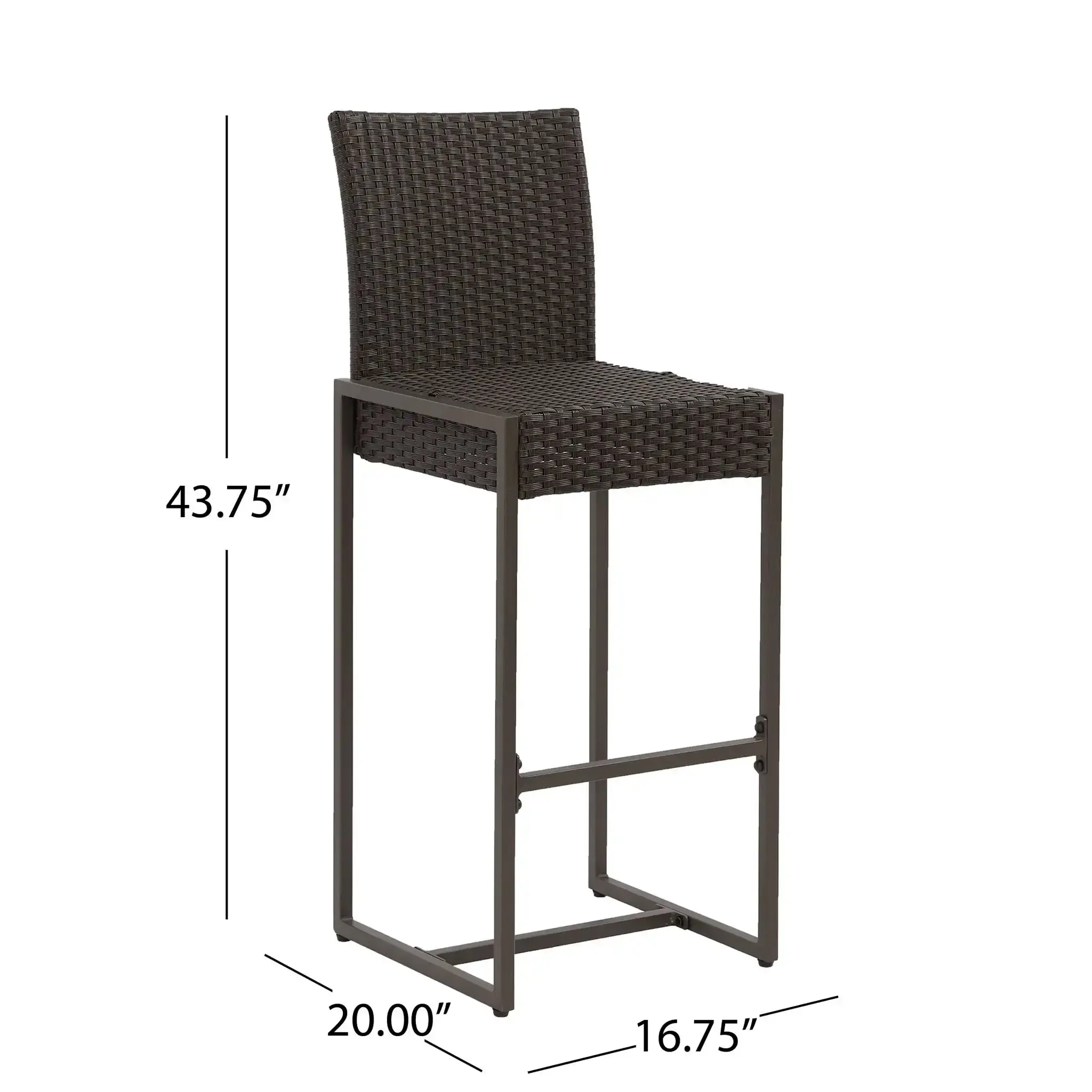 Outdoor Barstool With Hand Crafted Details (Set of 2) - Image 8