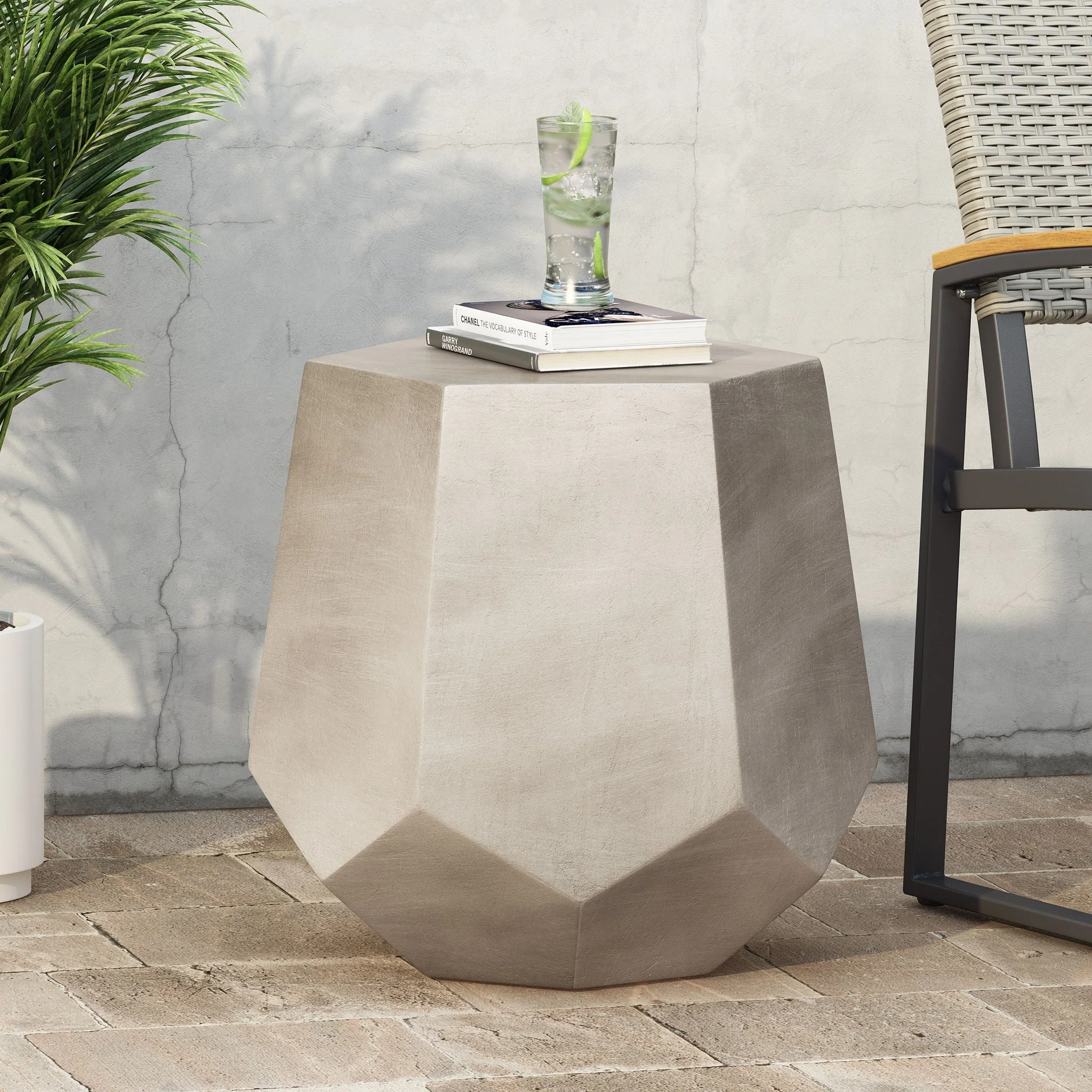 Outdoor Calgary Side Table - Light Gray - Image 4