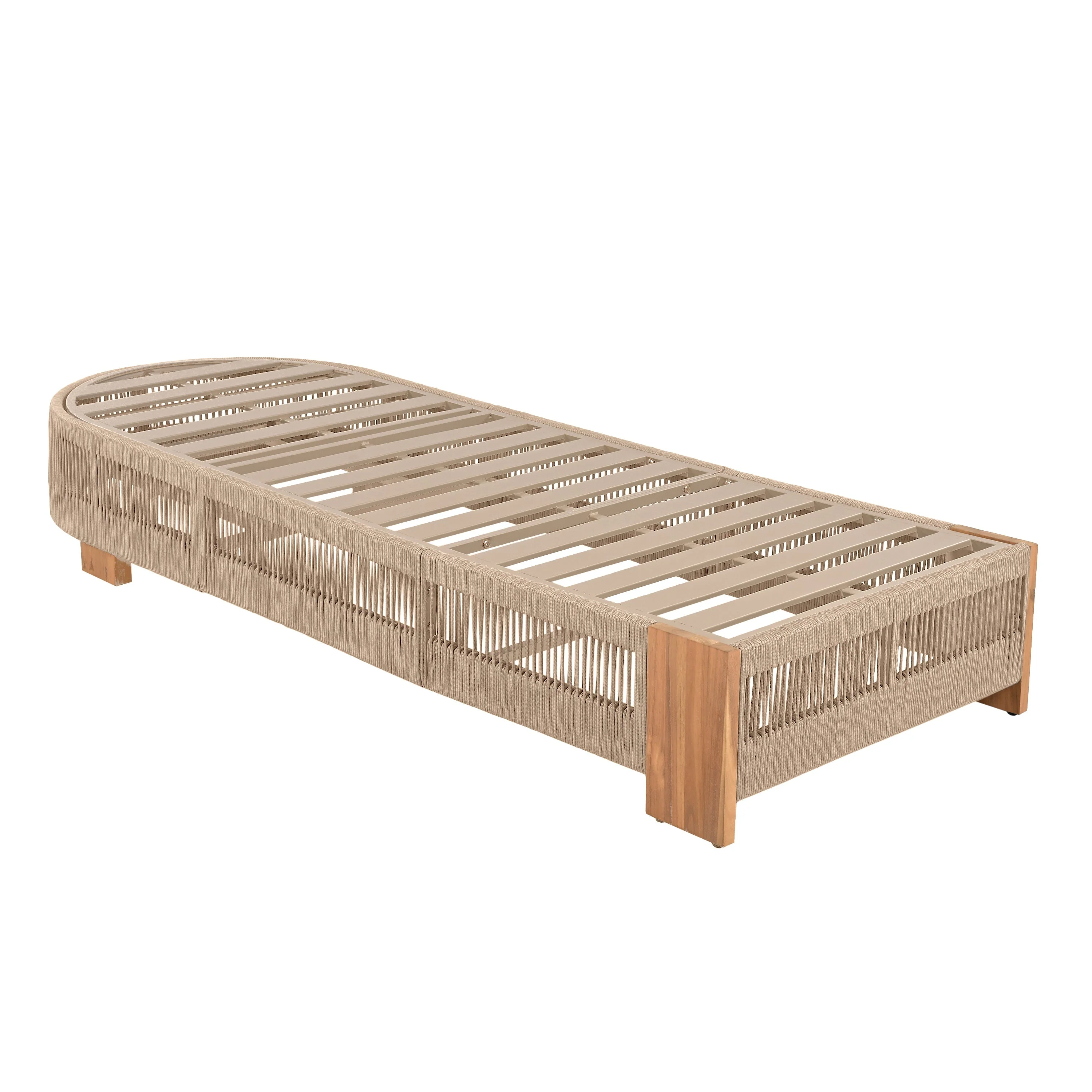 Outdoor Chaise Lounge Chair, Acacia Wood with Adjustable Backrest and Cushion - Image 15