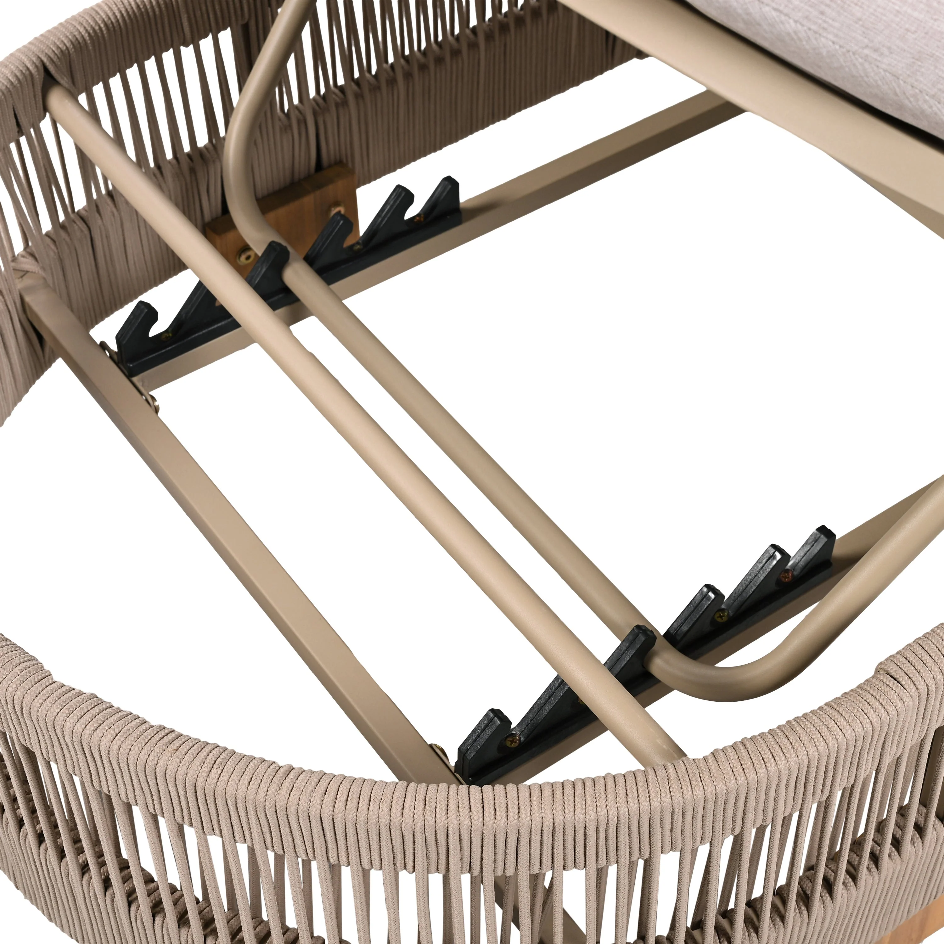 Outdoor Chaise Lounge Chair, Acacia Wood with Adjustable Backrest and Cushion - Image 21