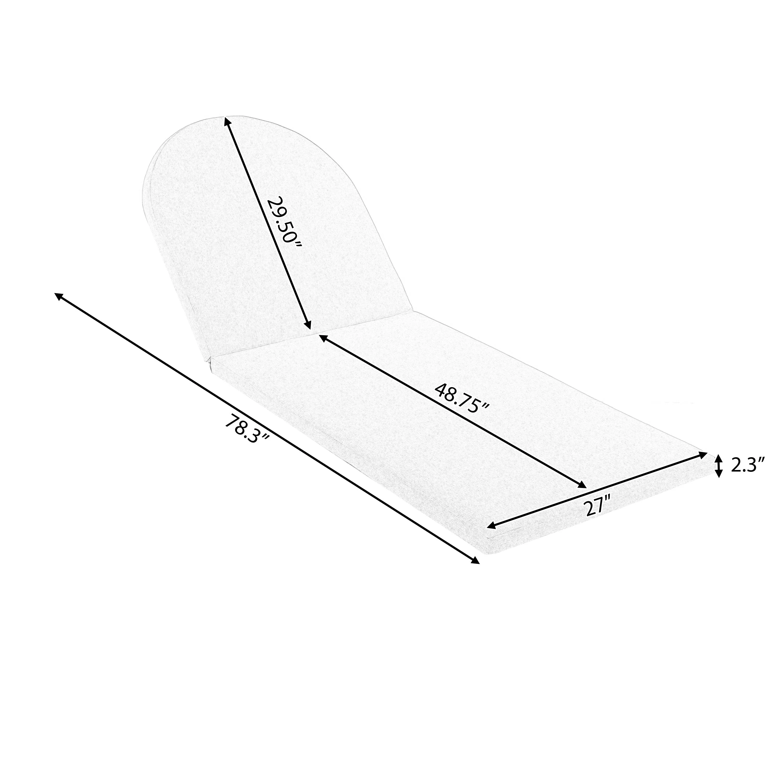 Outdoor Chaise Lounge Chair, Acacia Wood with Adjustable Backrest and Cushion - Image 5