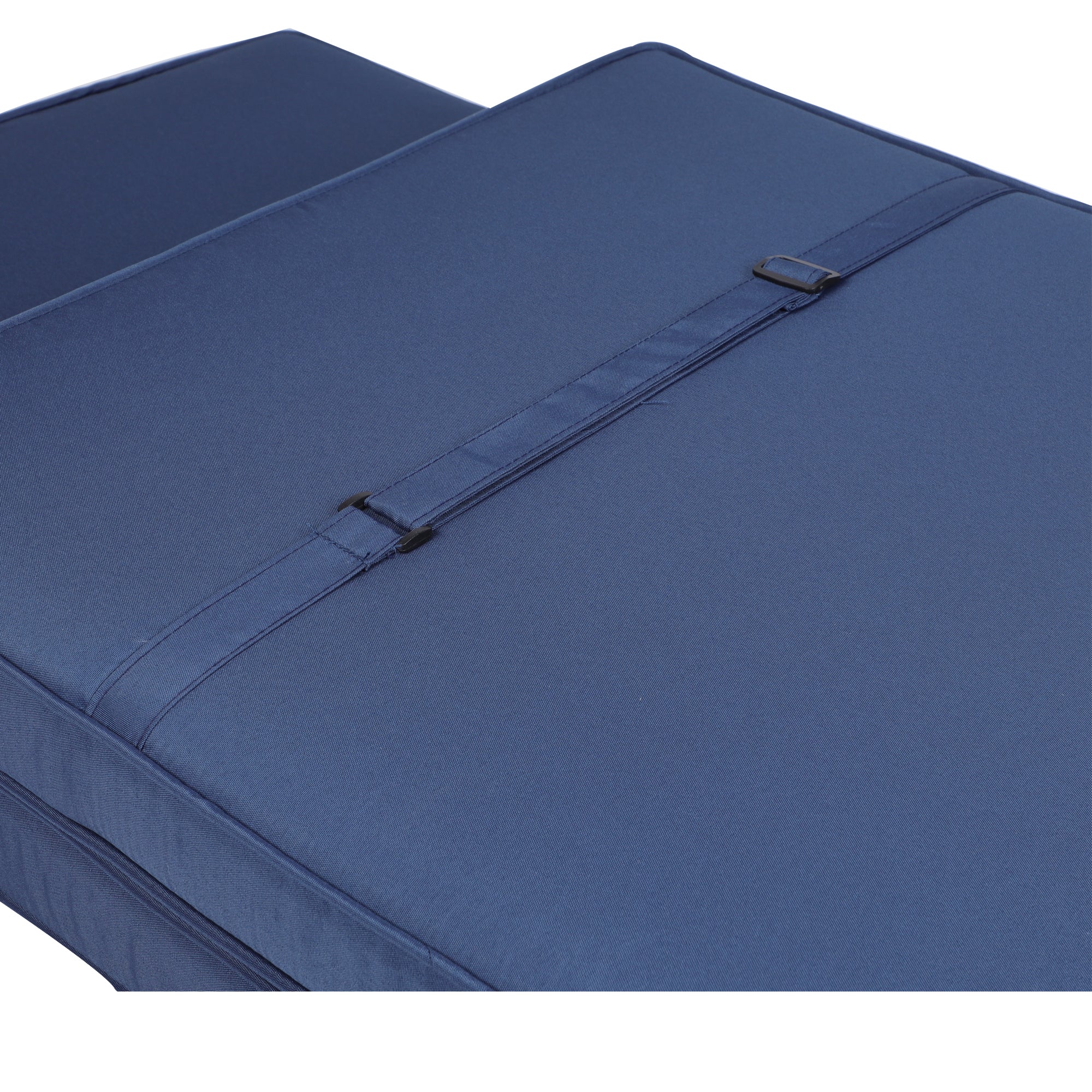 Outdoor Chaise Lounge Chair Cushion - Navy Blue Polyester - Image 7