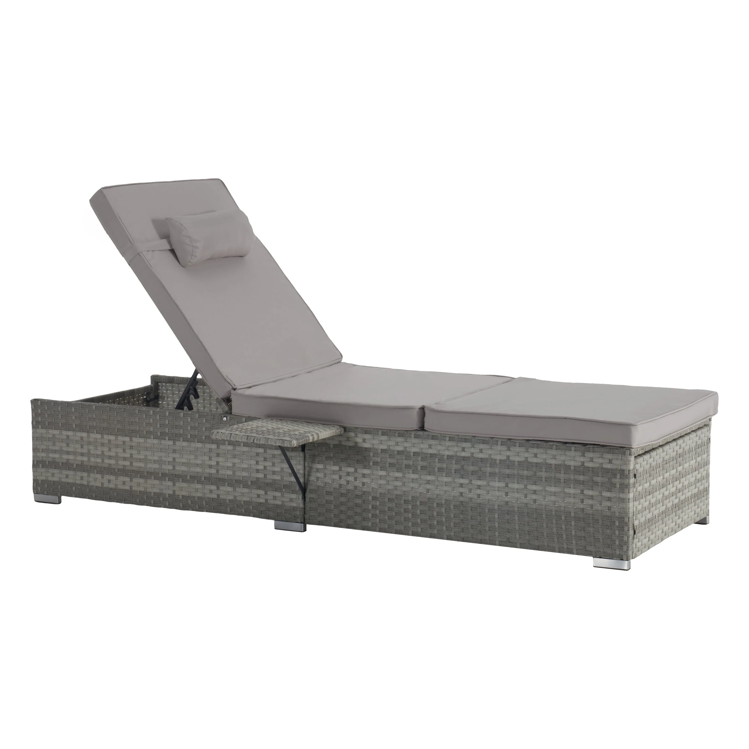 Outdoor Chaise Lounge Chair Set of 2 with Patio Pool Chairs Tanning Lounges - Image 11