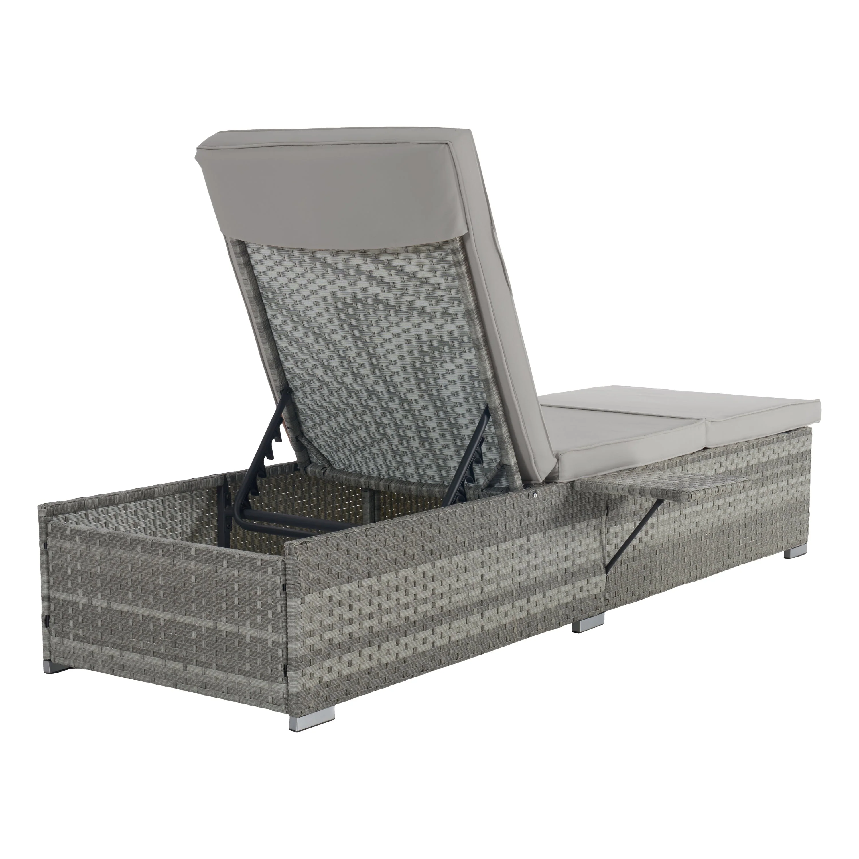 Outdoor Chaise Lounge Chair Set of 2 with Patio Pool Chairs Tanning Lounges - Image 9