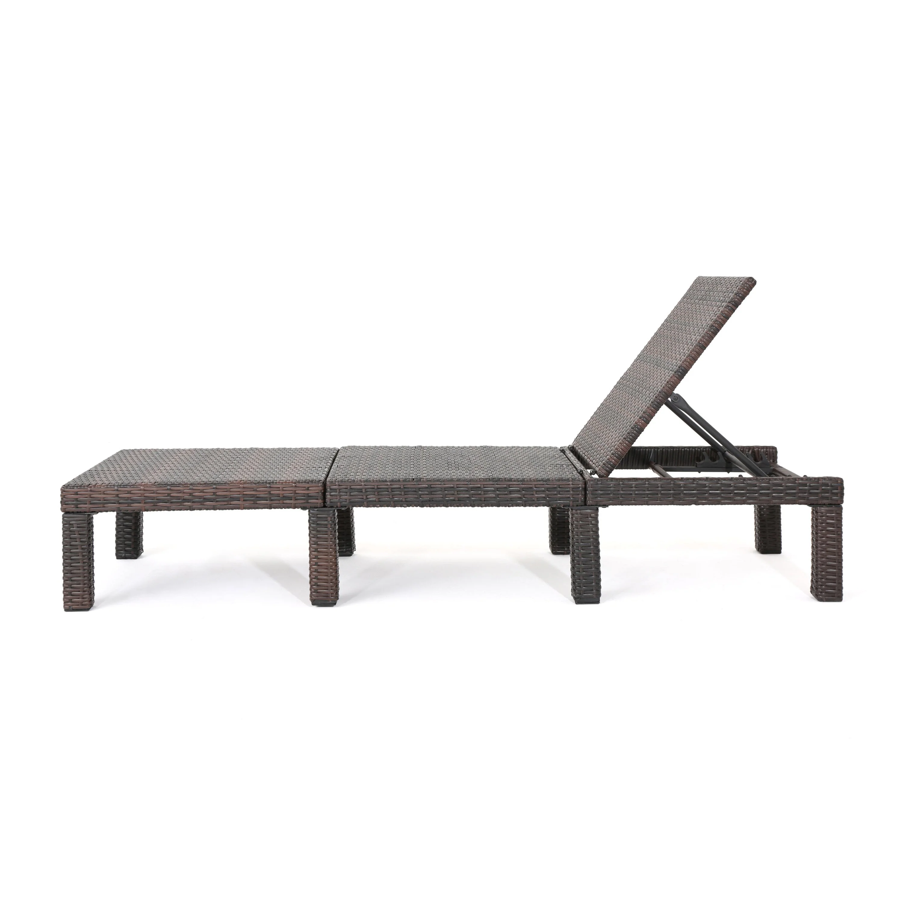 Outdoor Chaise Lounge with Wicker Design and Adjustable Backrest - Image 10