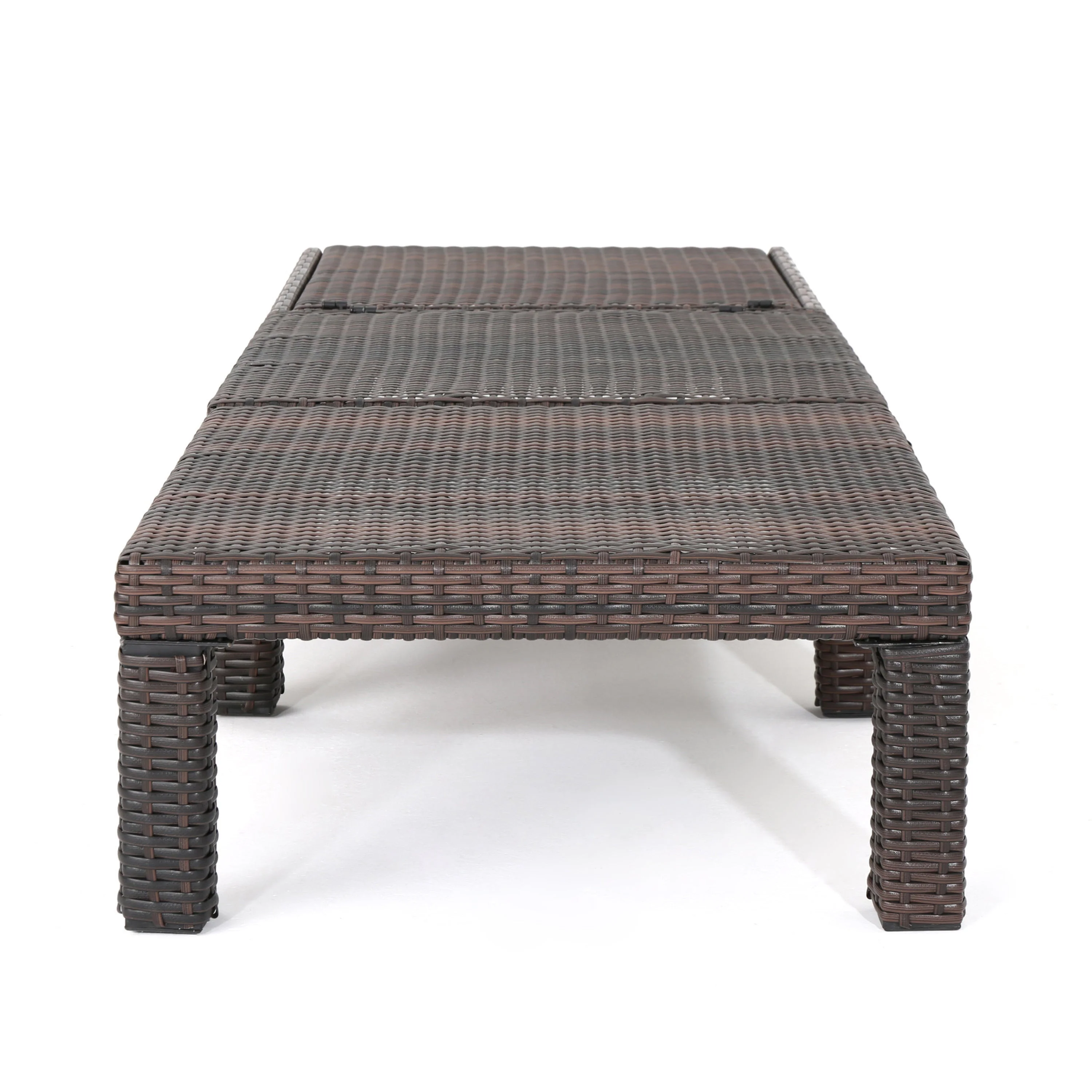 Outdoor Chaise Lounge with Wicker Design and Adjustable Backrest - Image 8