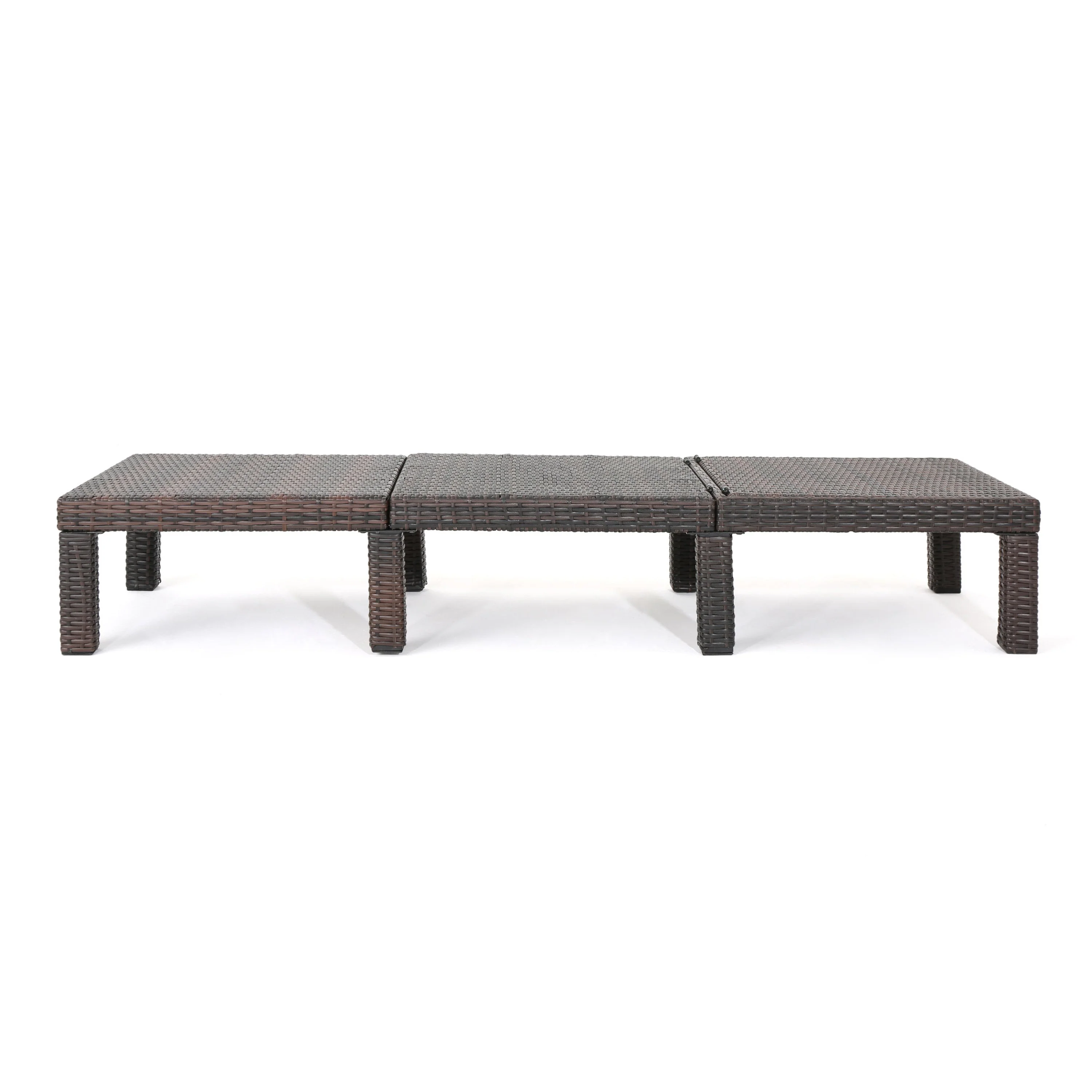 Outdoor Chaise Lounge with Wicker Design and Adjustable Backrest - Image 9