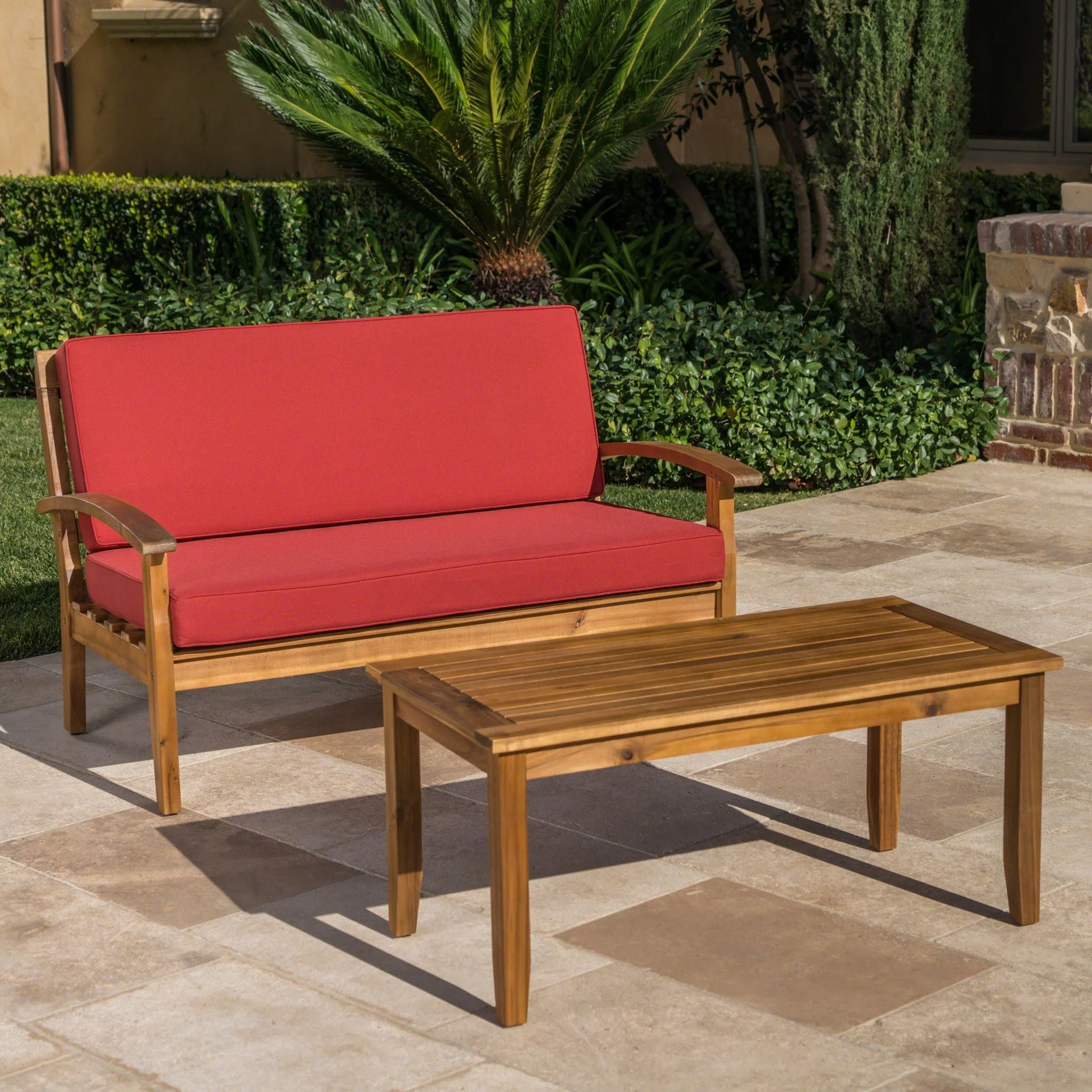 Outdoor Chat Set With Coffee Table And Loveseat - Image 10