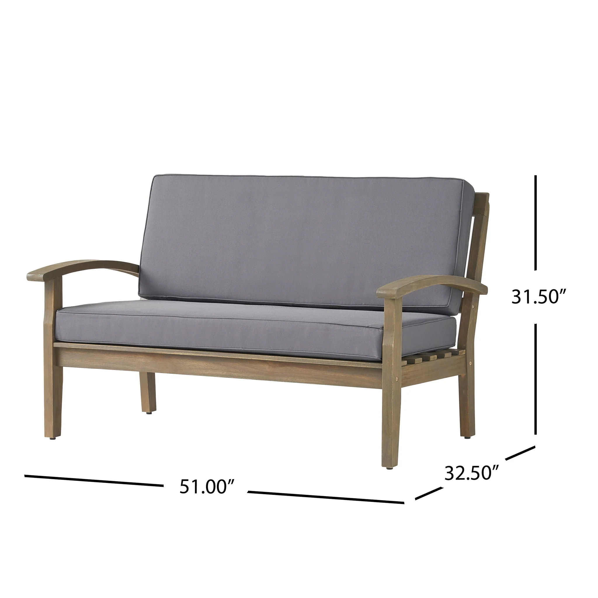 Outdoor Chat Set With Coffee Table And Loveseat - Image 12
