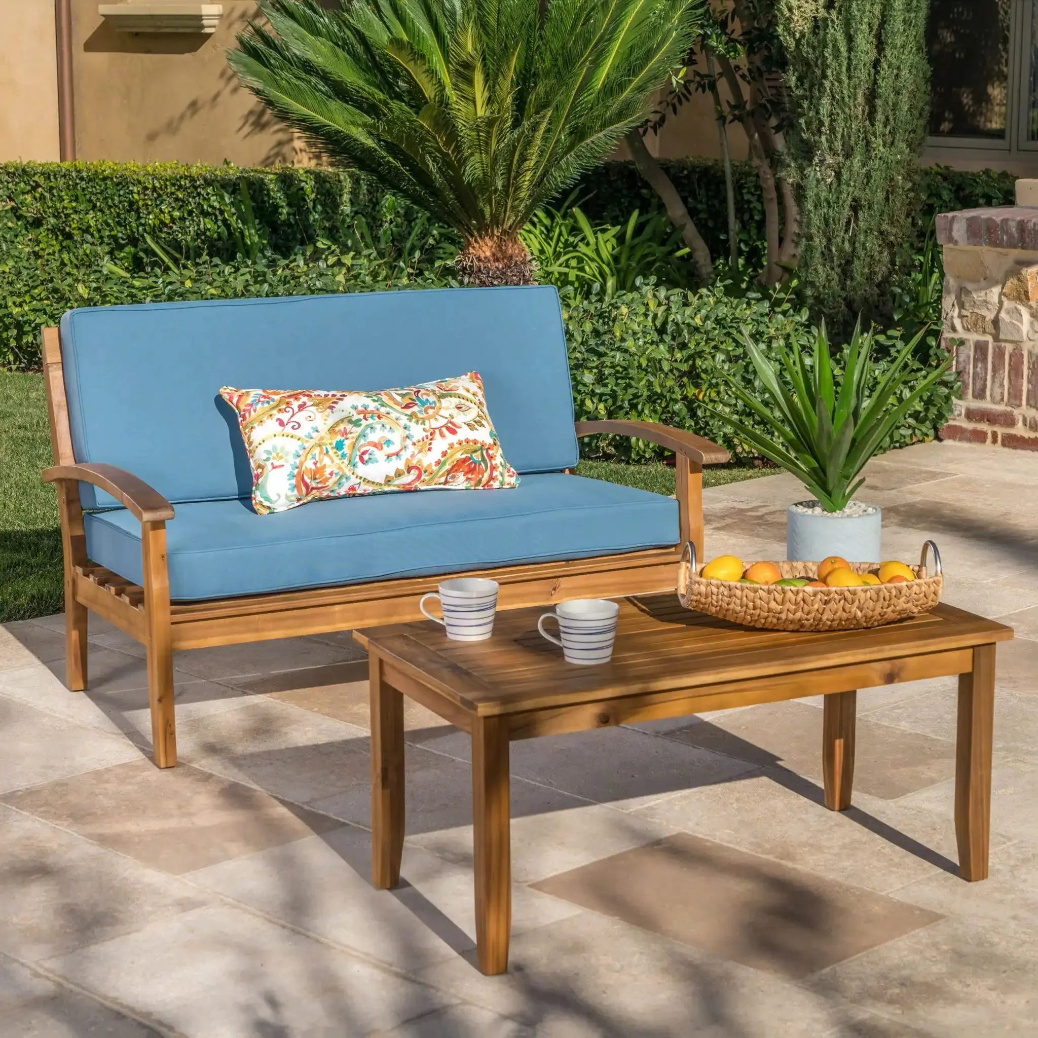 Outdoor Chat Set With Coffee Table And Loveseat - Image 13