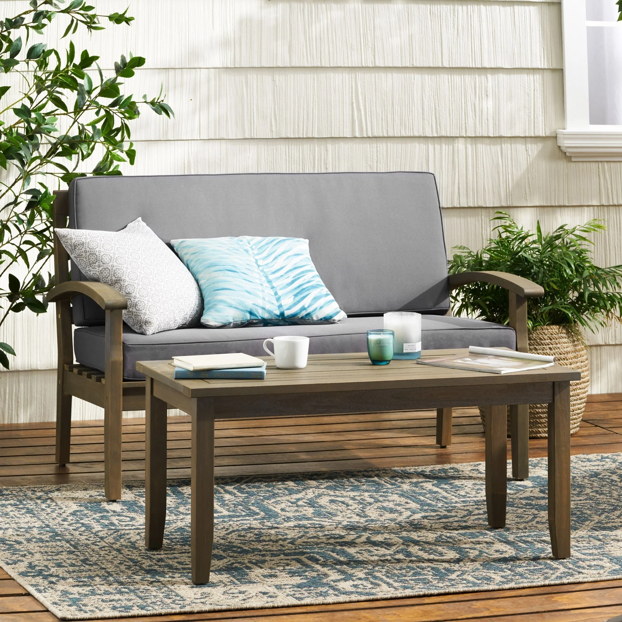 Outdoor Chat Set With Coffee Table And Loveseat - Image 15
