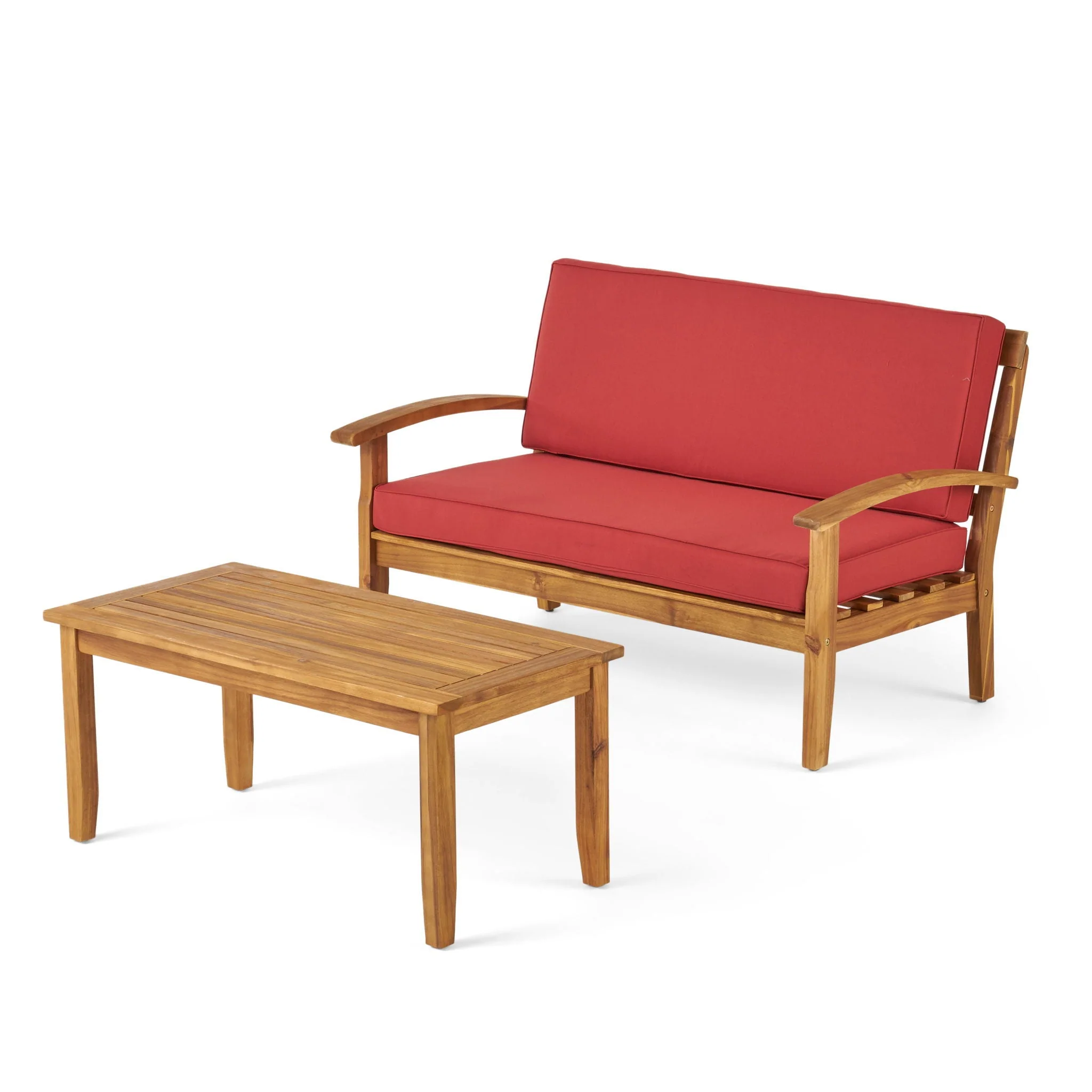 Outdoor Chat Set With Coffee Table And Loveseat - Image 3
