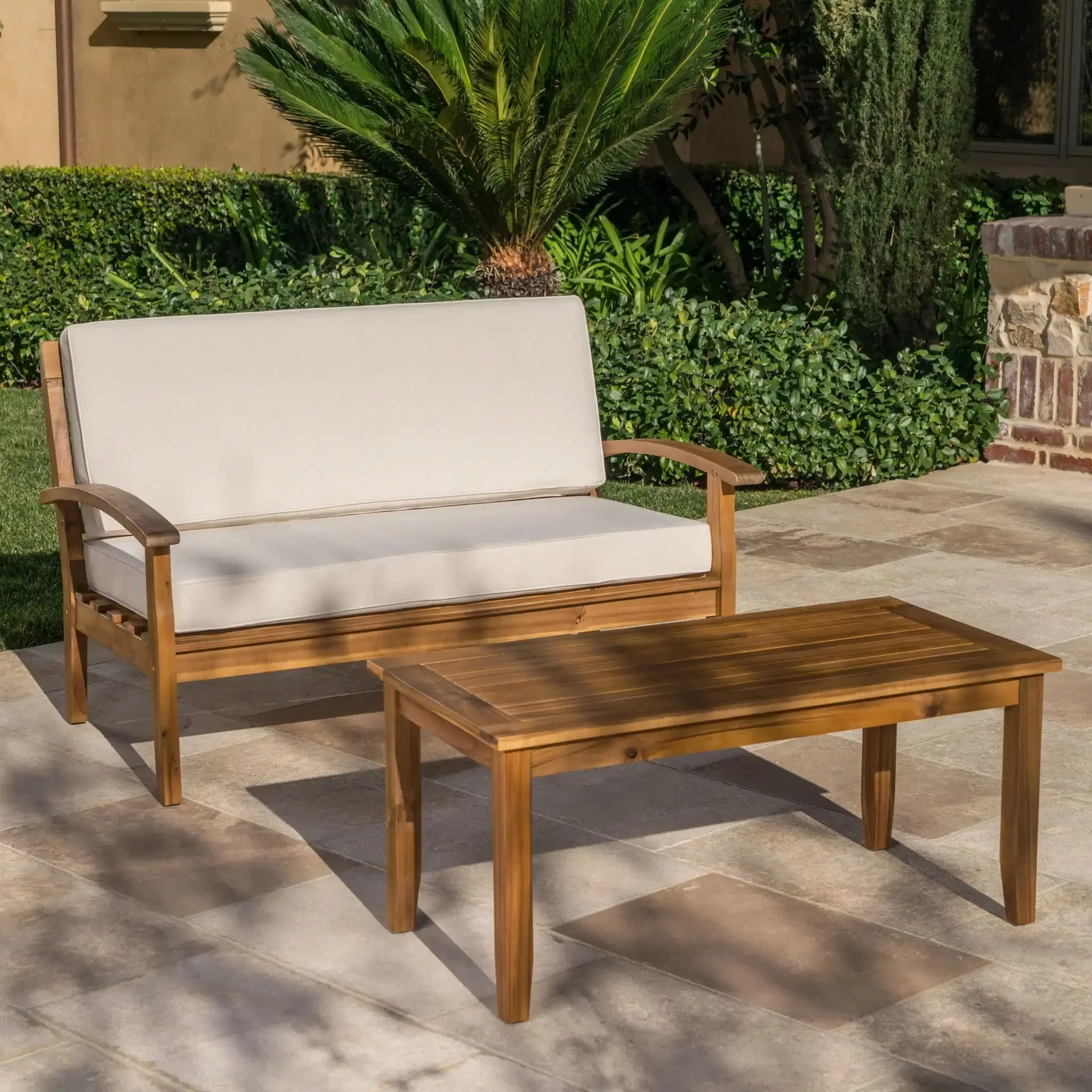Outdoor Chat Set With Coffee Table And Loveseat - Image 7