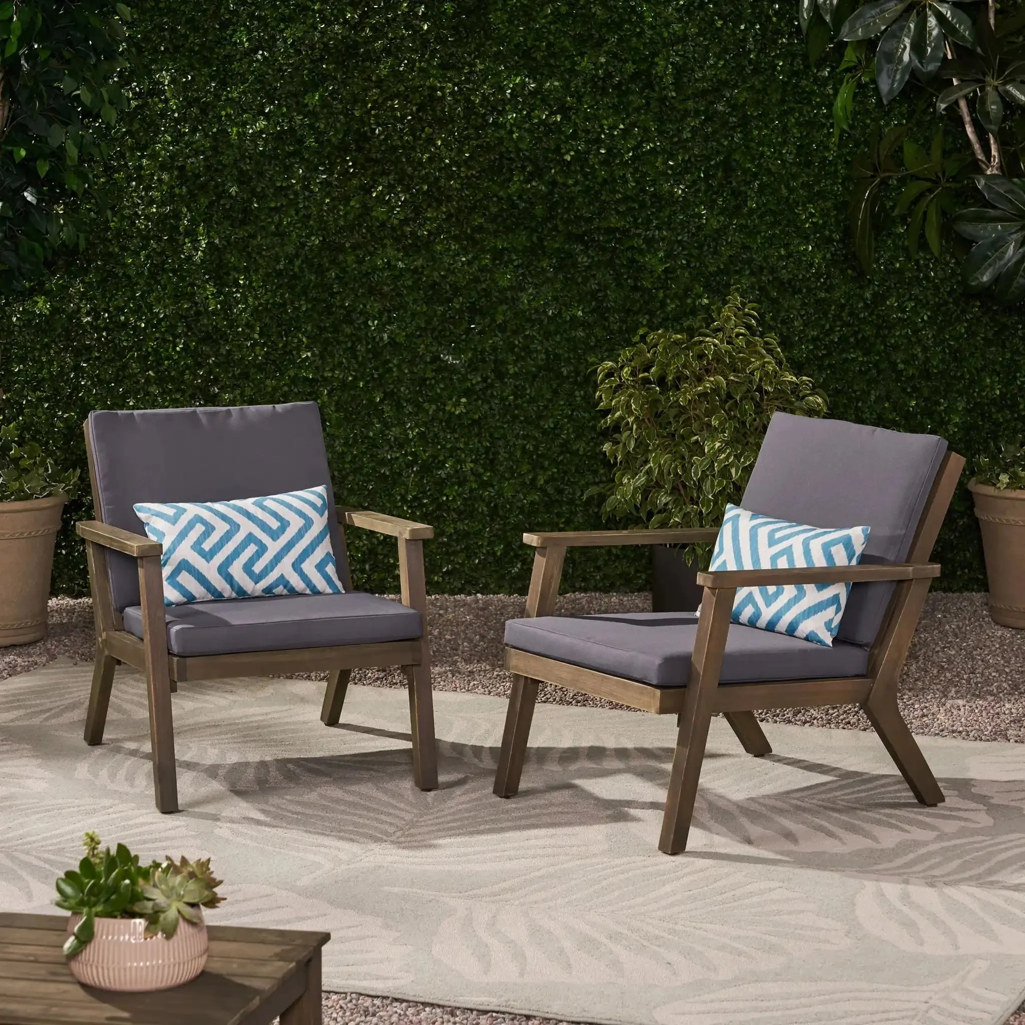 Outdoor Club Chair With Cushion - Image 2