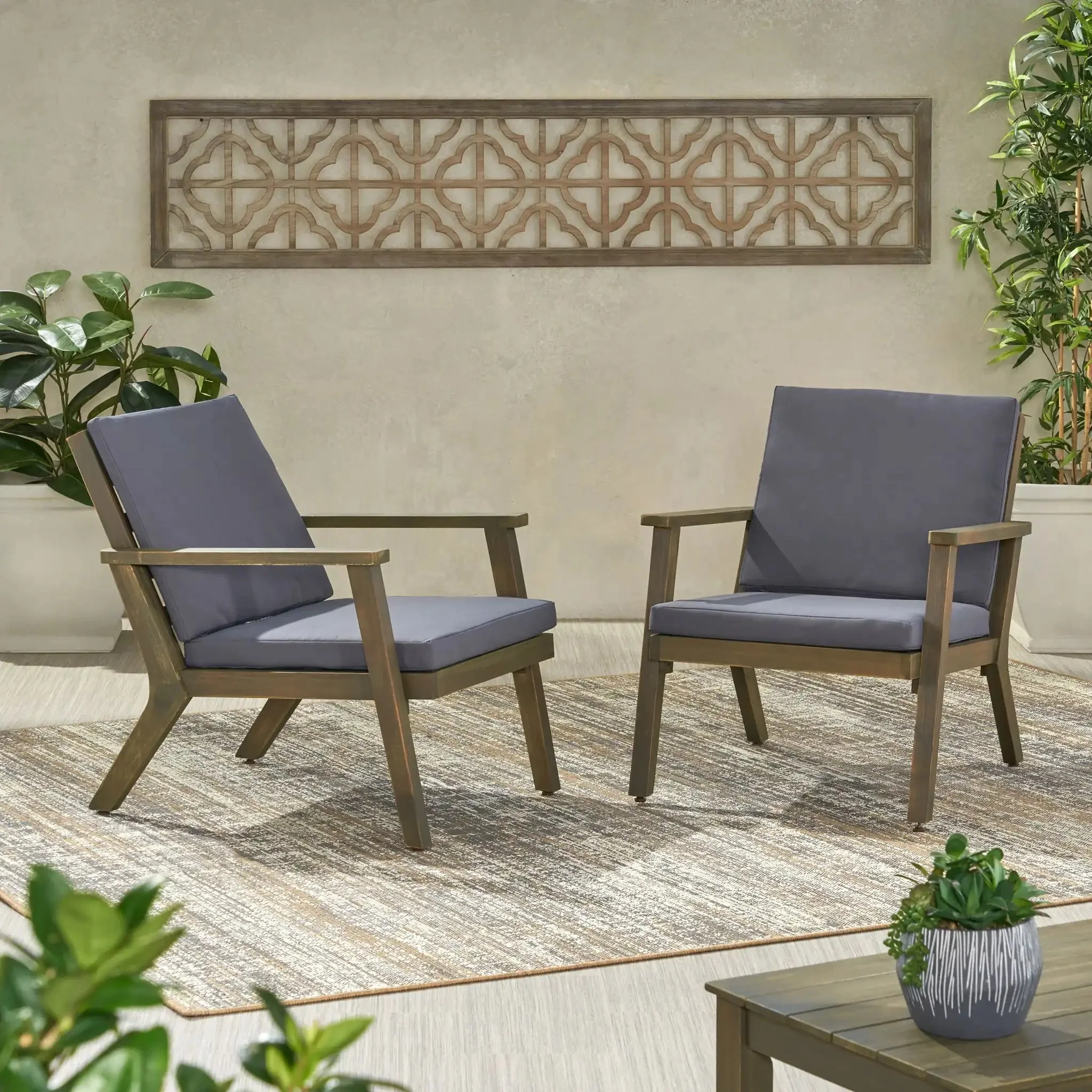 Outdoor Club Chair With Cushion - Image 3