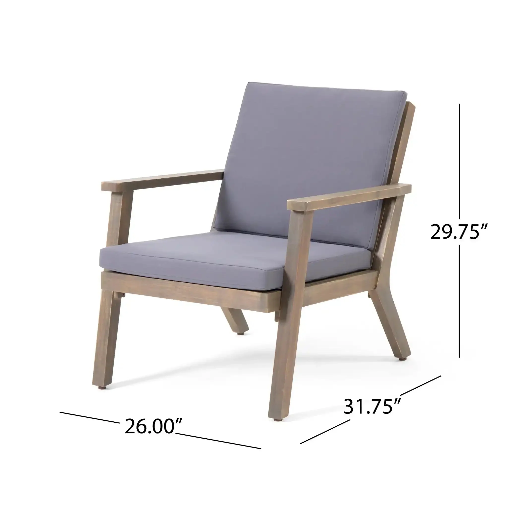 Outdoor Club Chair With Cushion - Image 4