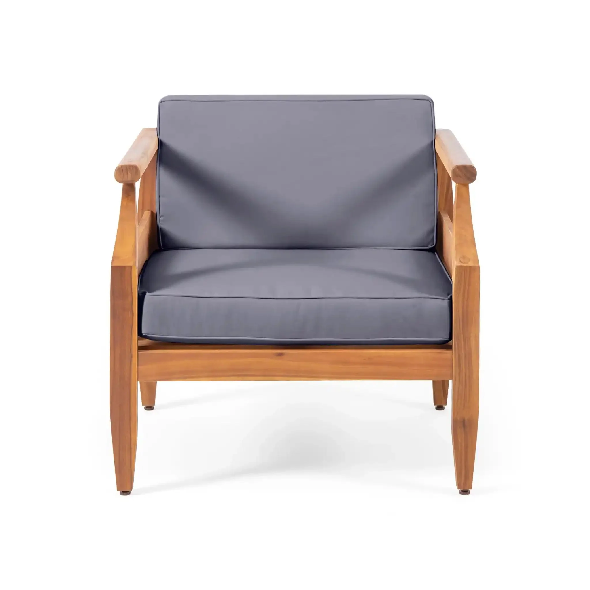 Outdoor Club Chair With Recessed Arms And Cushions - Image 7