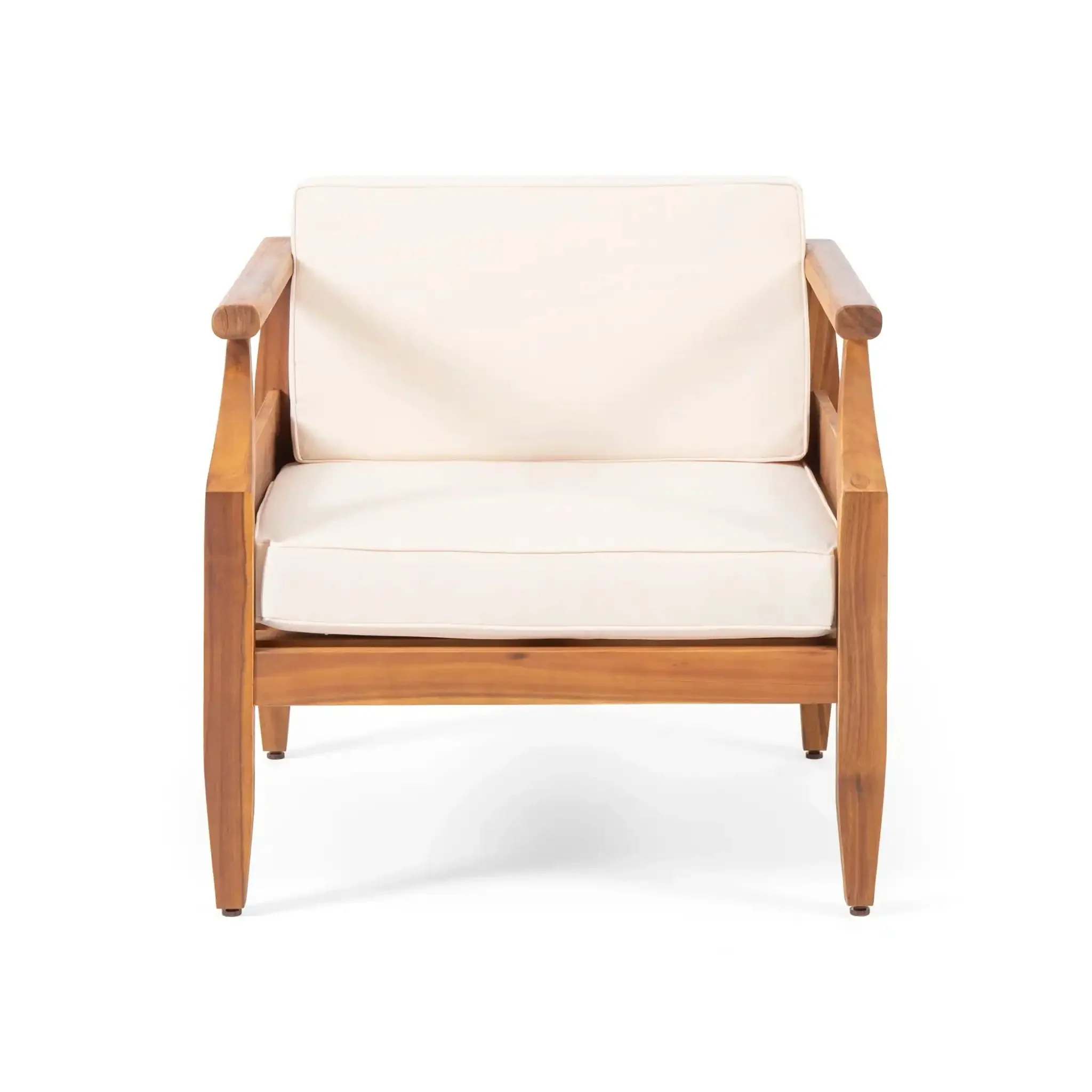 Outdoor Club Chair With Recessed Arms And Cushions - Image 8