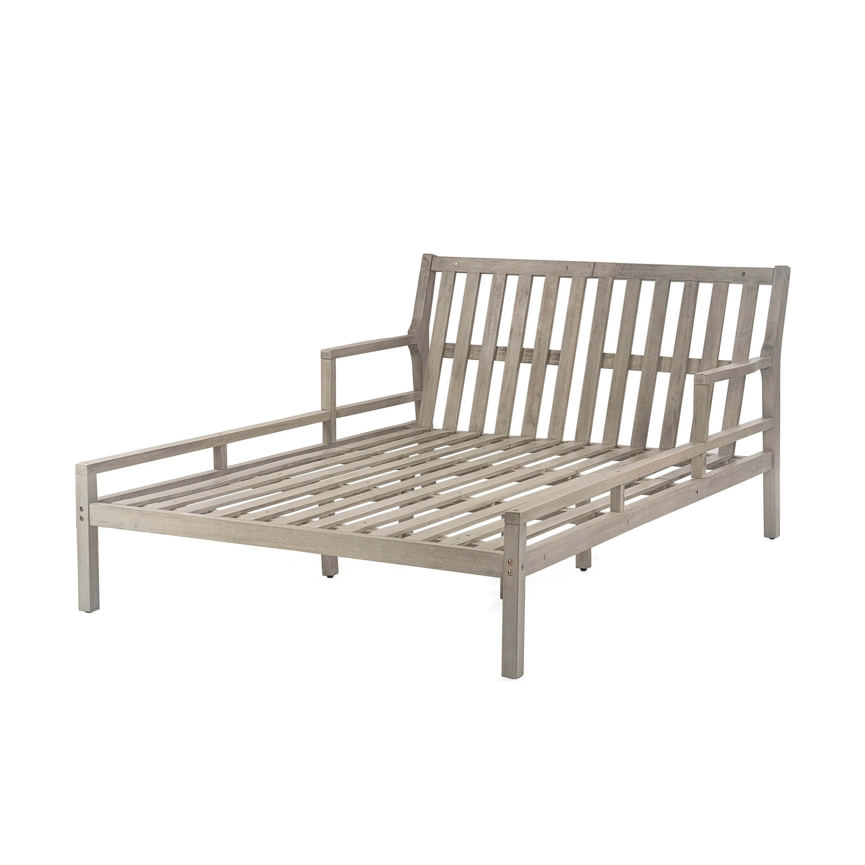 Outdoor Daybed With Four Pillows (Gray+Beige Cushion) - Image 11