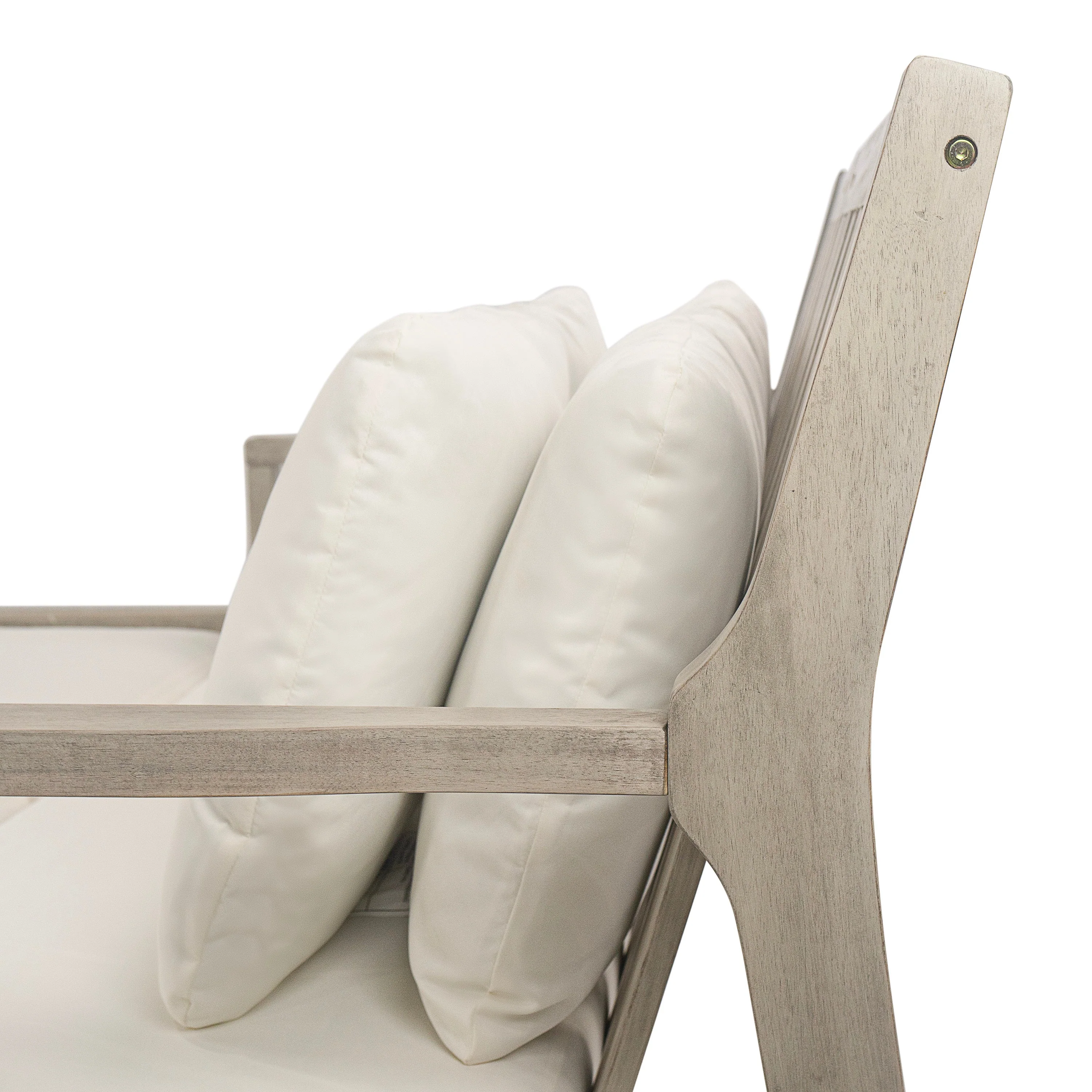 Outdoor Daybed With Four Pillows (Gray+Beige Cushion) - Image 17