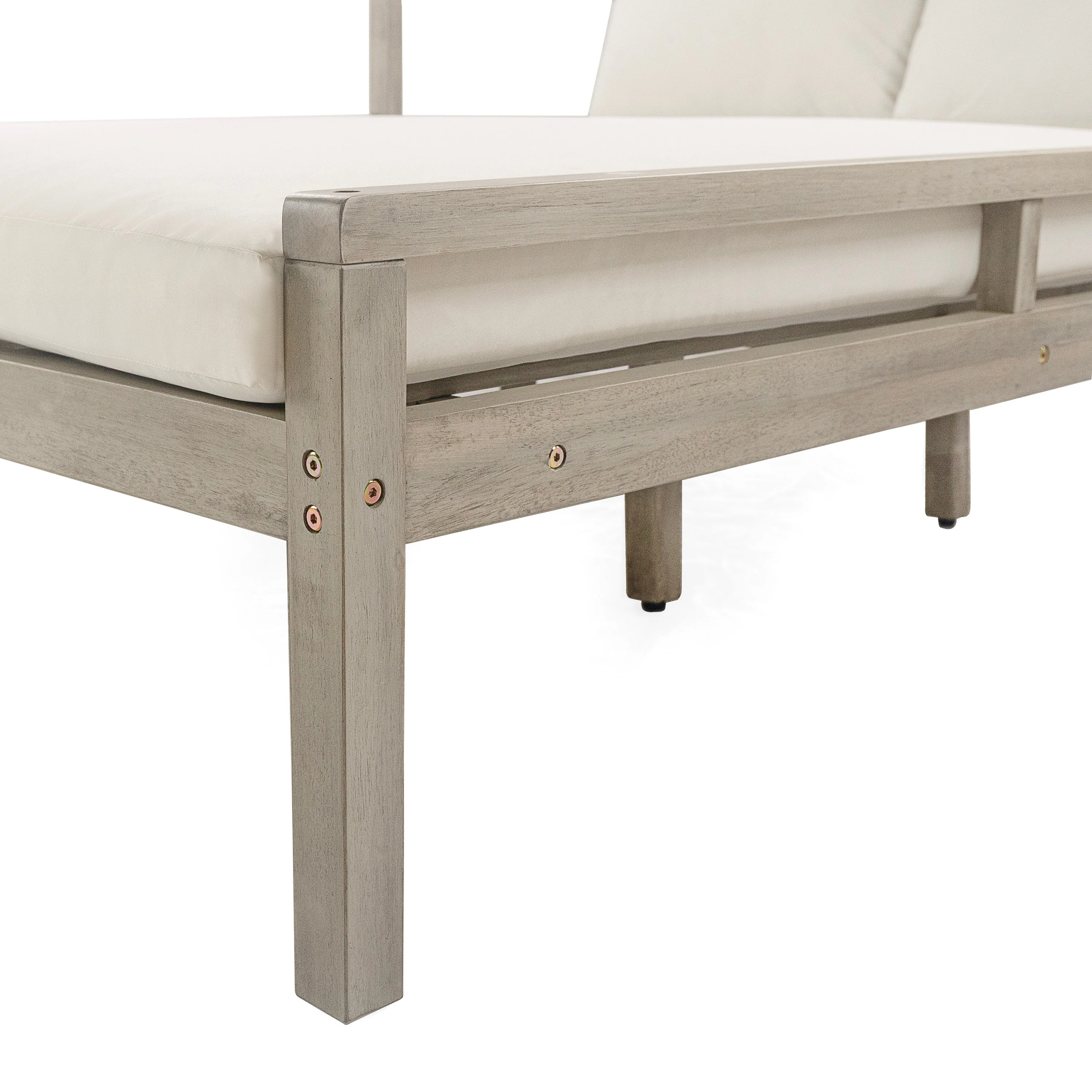 Outdoor Daybed With Four Pillows (Gray+Beige Cushion) - Image 19