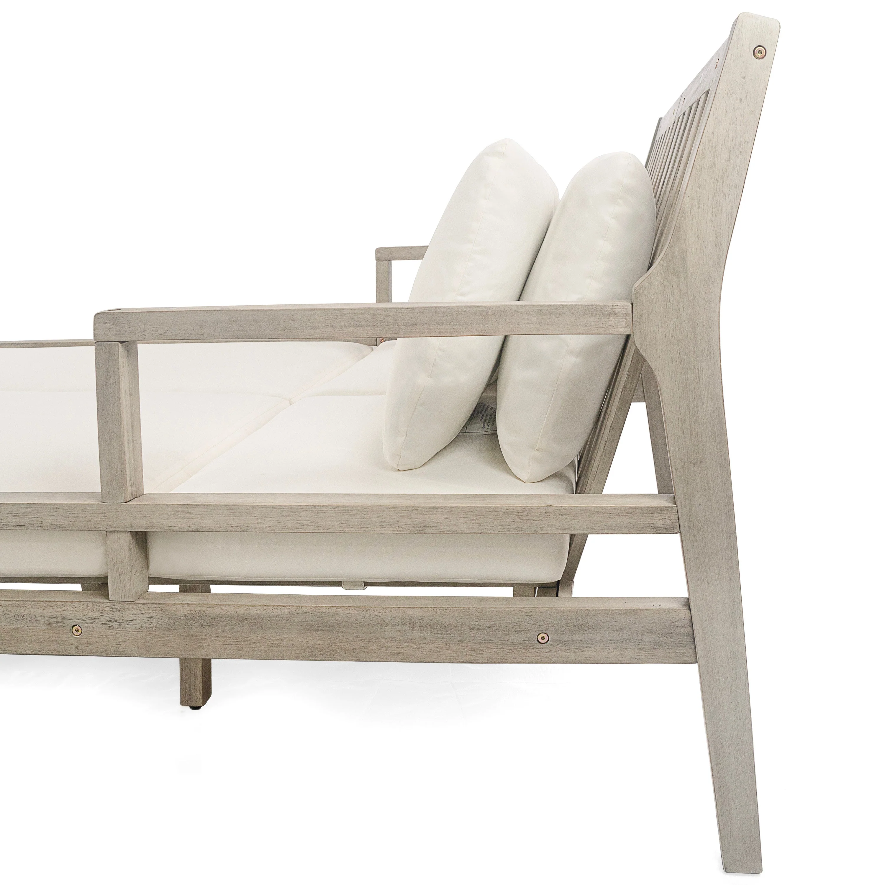 Outdoor Daybed With Four Pillows (Gray+Beige Cushion) - Image 22