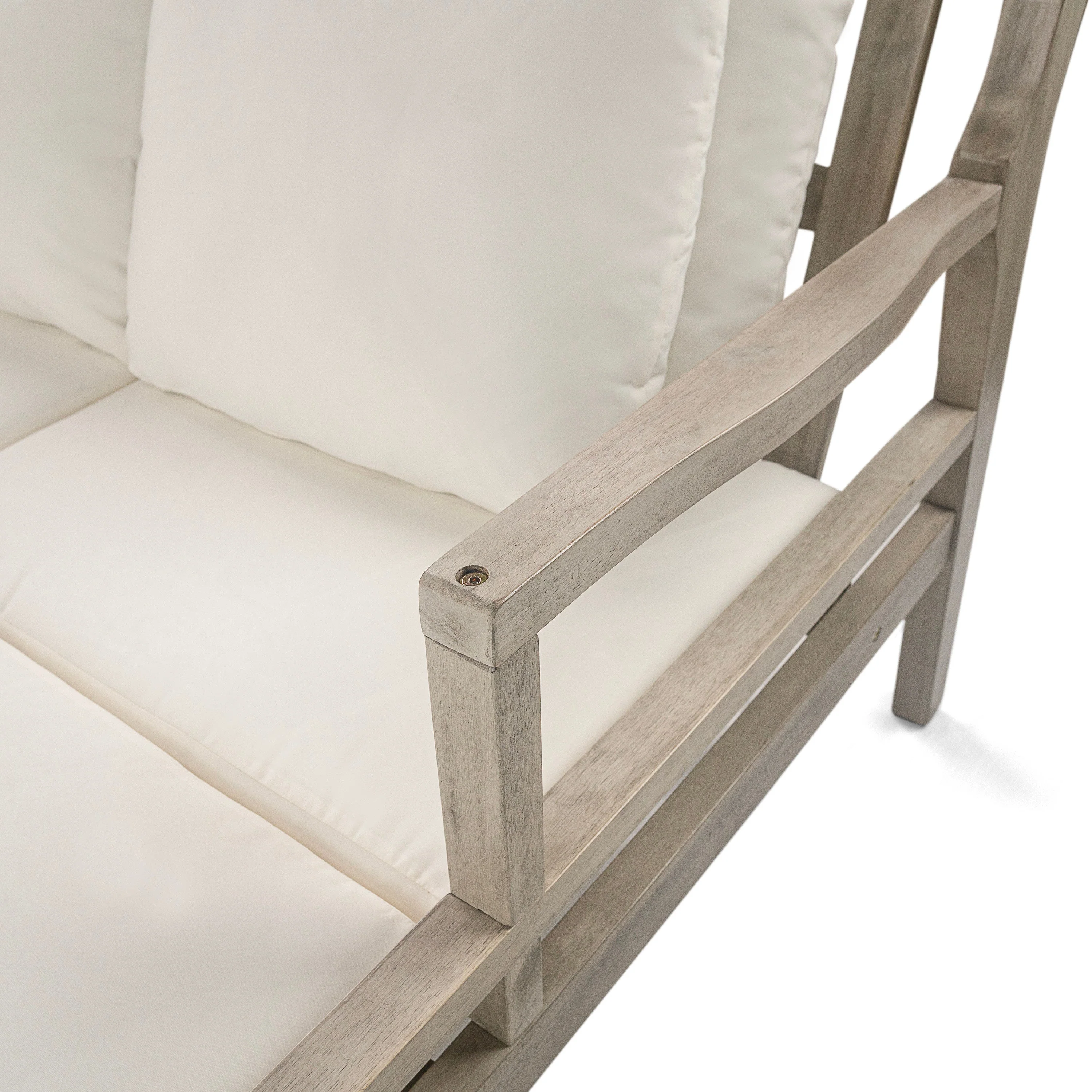 Outdoor Daybed With Four Pillows (Gray+Beige Cushion) - Image 24