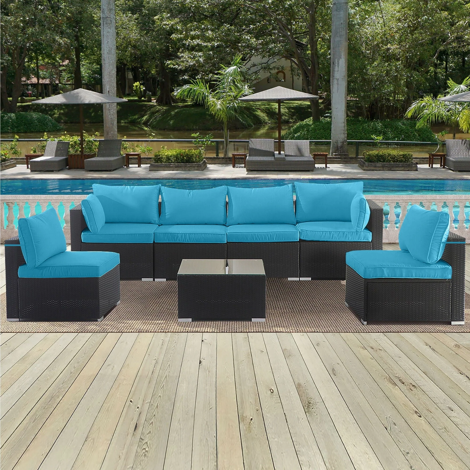Outdoor Deep Seat Cushions for Patio Furniture Replacement, Cushion Set for Sectionals - Image 3