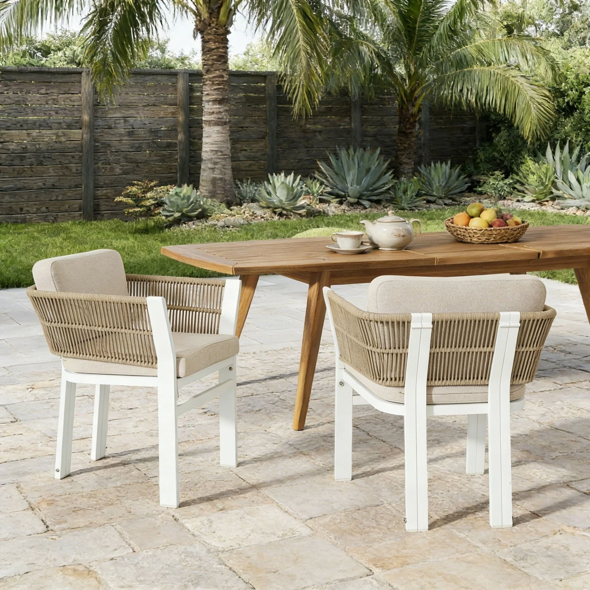 Outdoor Dining Chair, All-Weather Patio Seating For Backyard (Set of 2) - Image 5