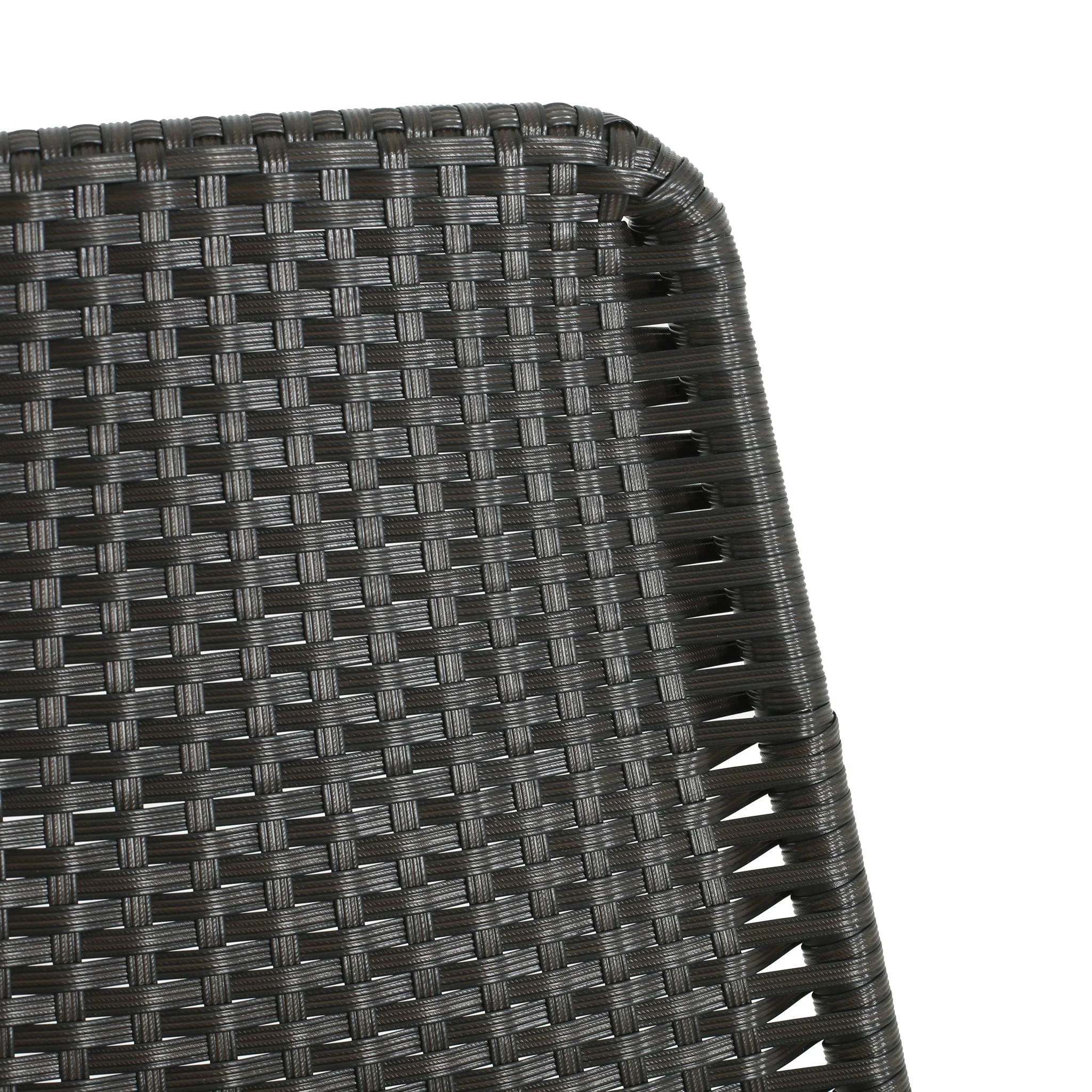 Outdoor Dining Chairs (Set of 2) with Rattan Backrest and Cushions - Image 2