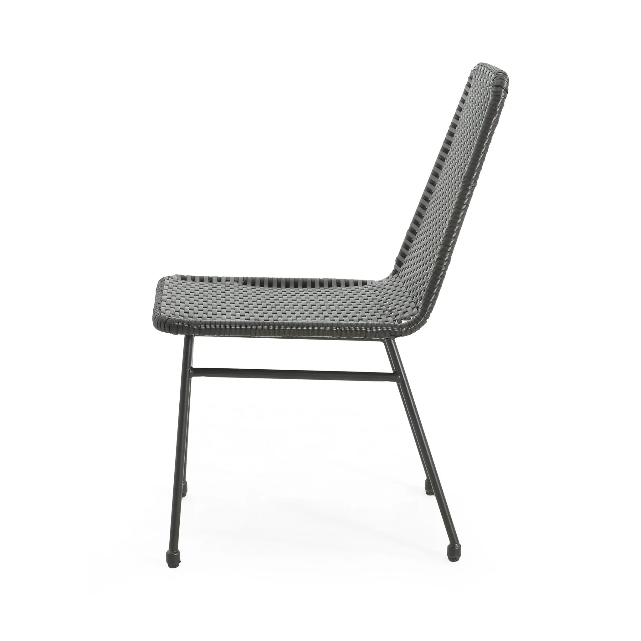 Outdoor Dining Chairs (Set of 2) with Rattan Backrest and Cushions - Image 5