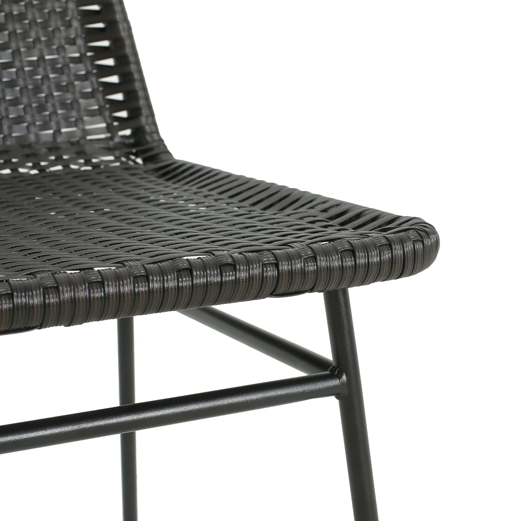 Outdoor Dining Chairs (Set of 2) with Rattan Backrest and Cushions - Image 8