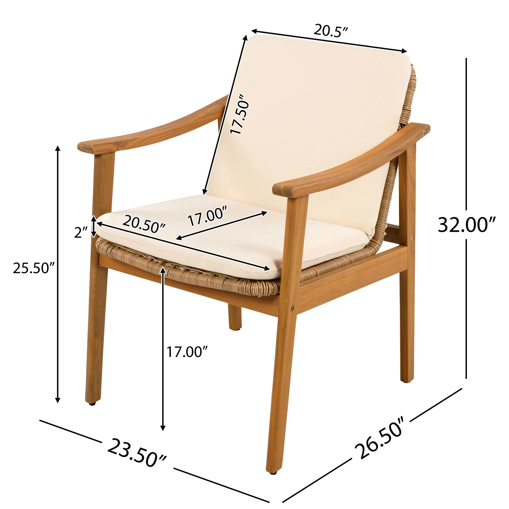 Outdoor Dining Chairs (Set of 2) - Image 3