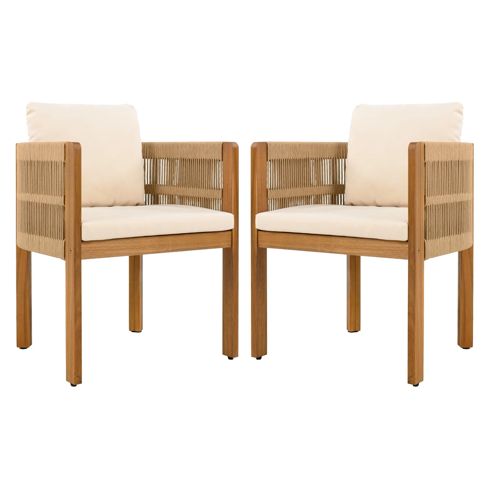 Outdoor Dining Chairs With Rope Handles (Set of 2) - Image 38